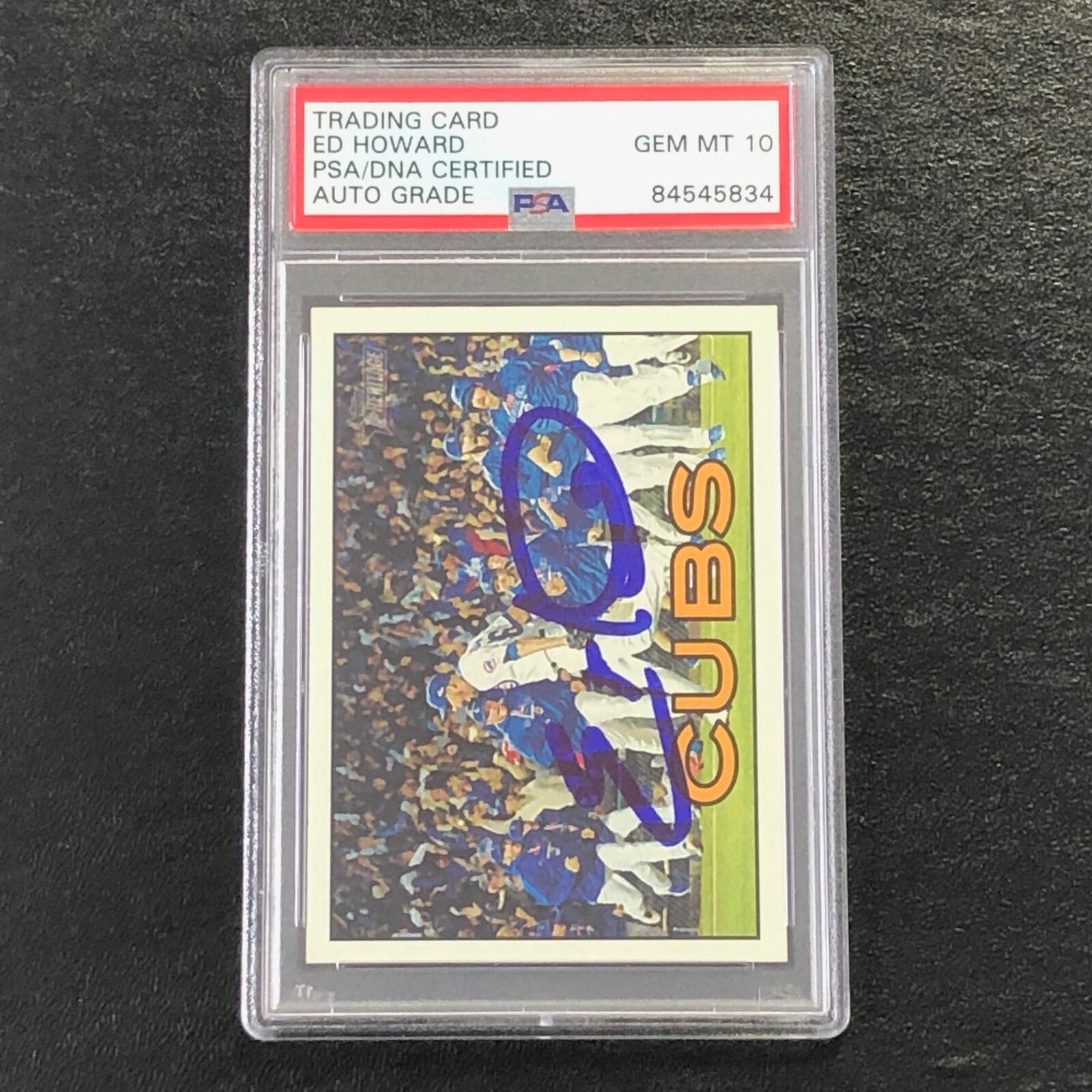 2016 Topps Heritage #361 Ed Howard Signed Card PSA Slabbed Auto 10 Cubs
