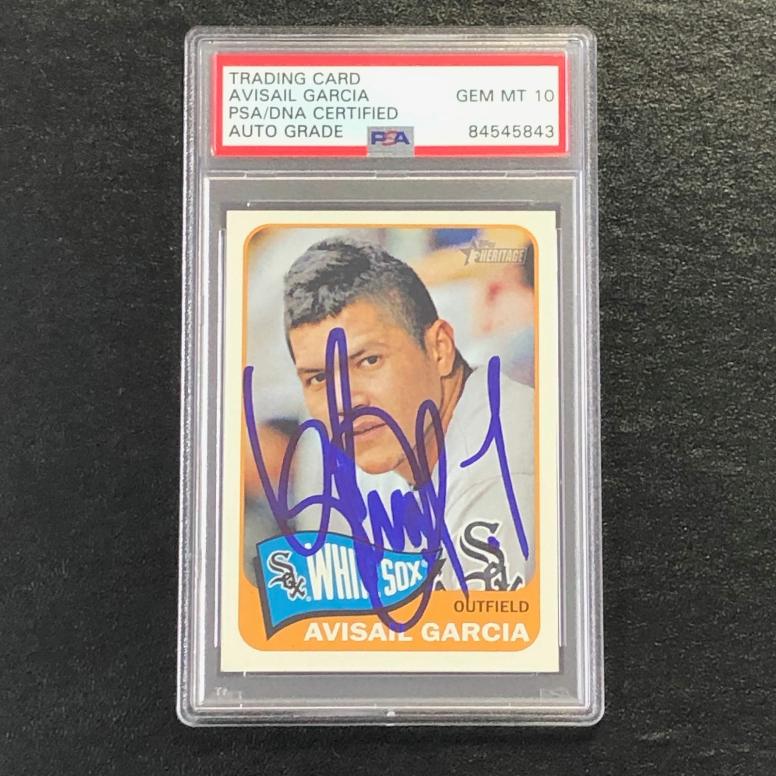 2014 Topps Heritage #314 Avisail Garcia Signed Card PSA Slabbed Auto 10 White So
