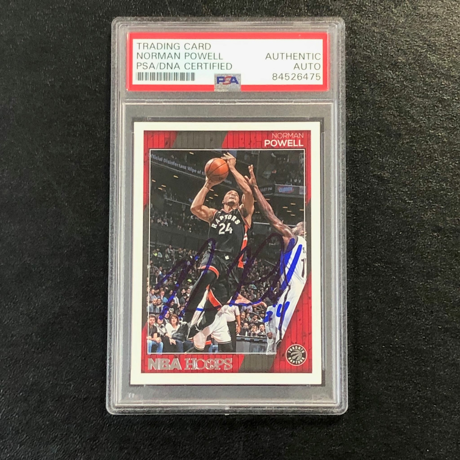 2016-17 NBA Hoops #228 Norman Powell Signed Card AUTO PSA Slabbed Raptors
