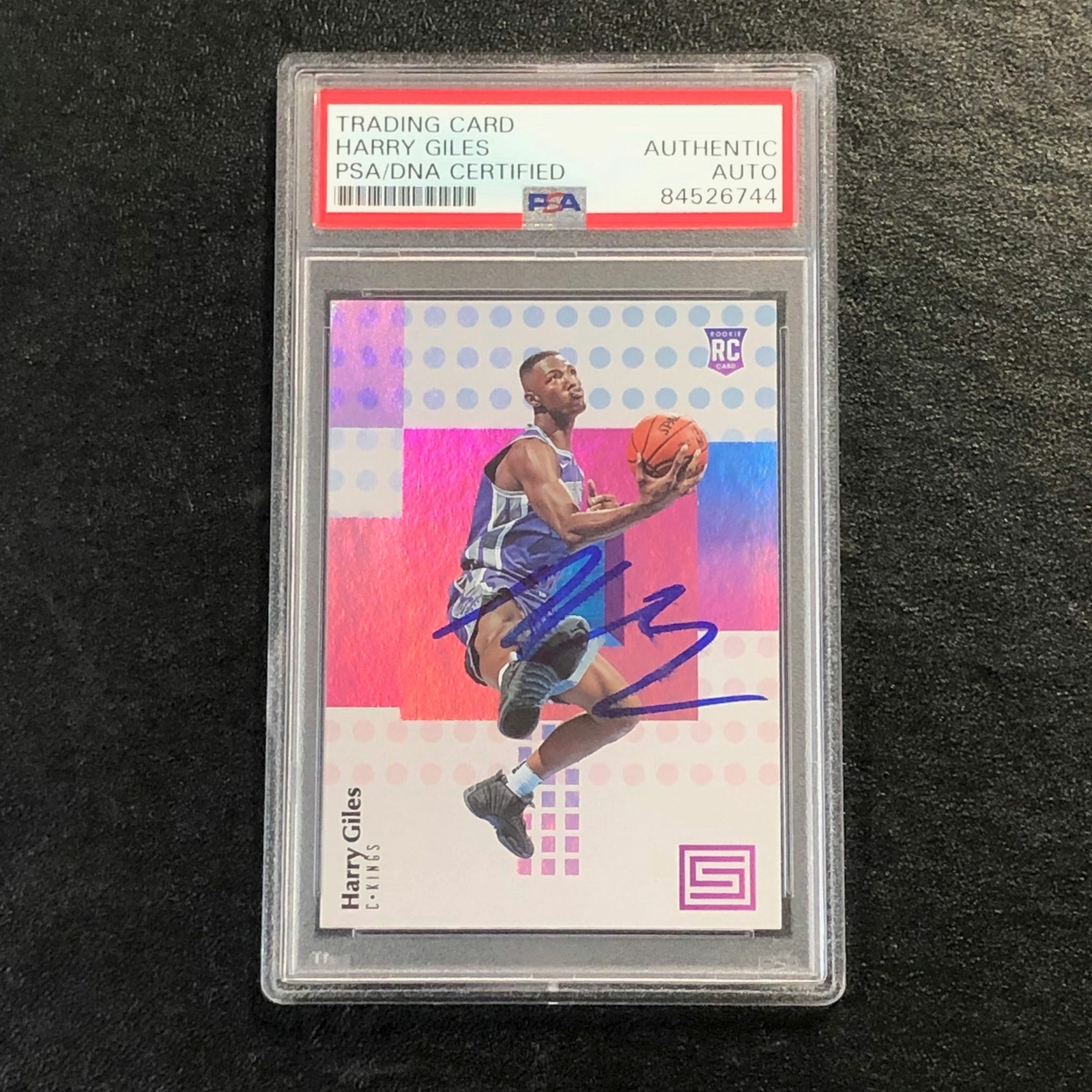 2017-18 Panini Status #144 Harry Giles Signed Card AUTO PSA Slabbed RC Kings
