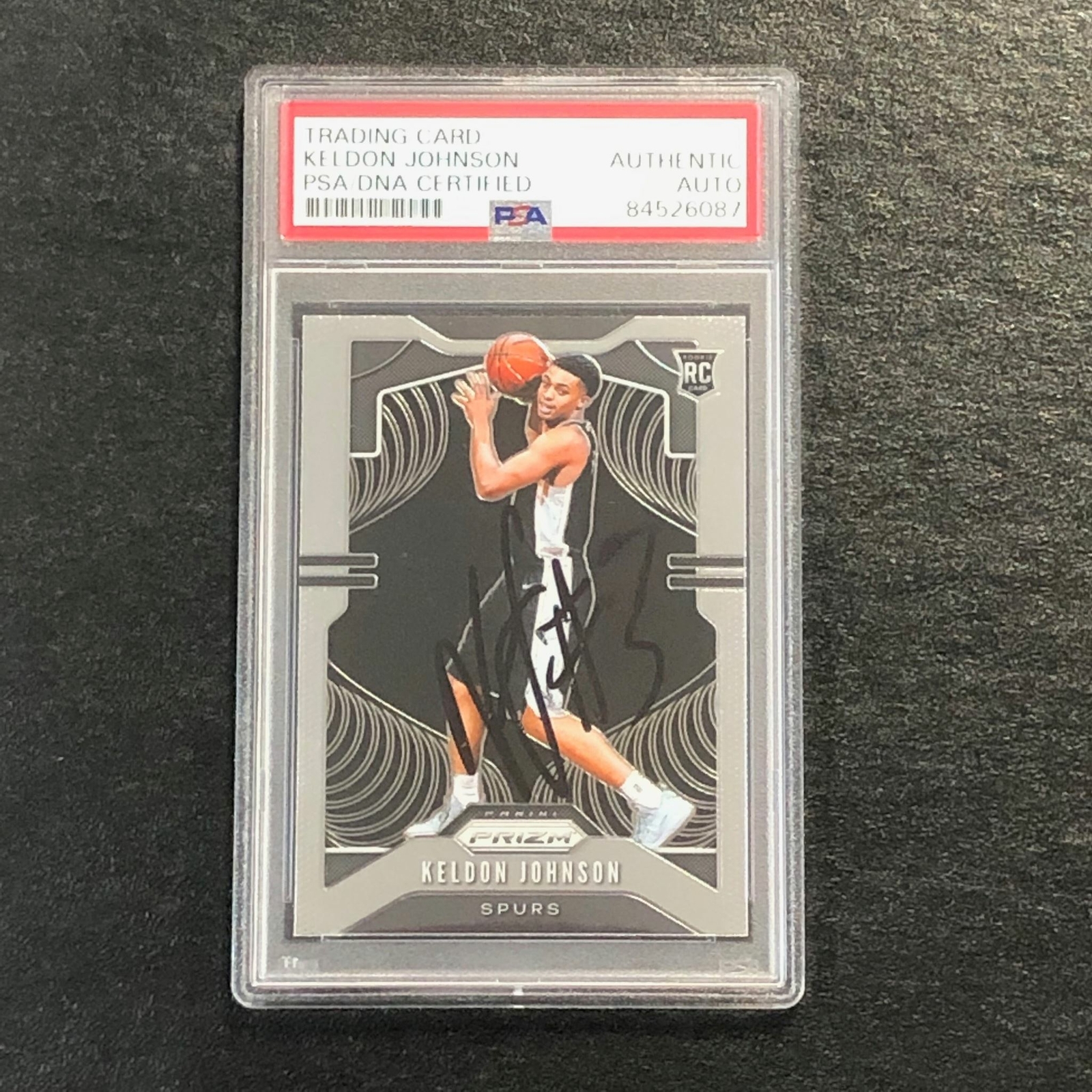 2019-20 Panini Prizm #273 Keldon Johnson Signed Card Auto PSA Slabbed RC Spurs
