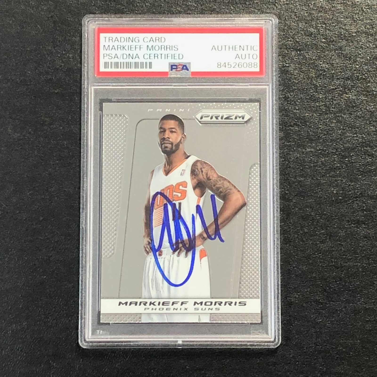 2013-14 Panini Prizm #40 Markieff Morris Signed Card AUTO PSA Slabbed Suns
