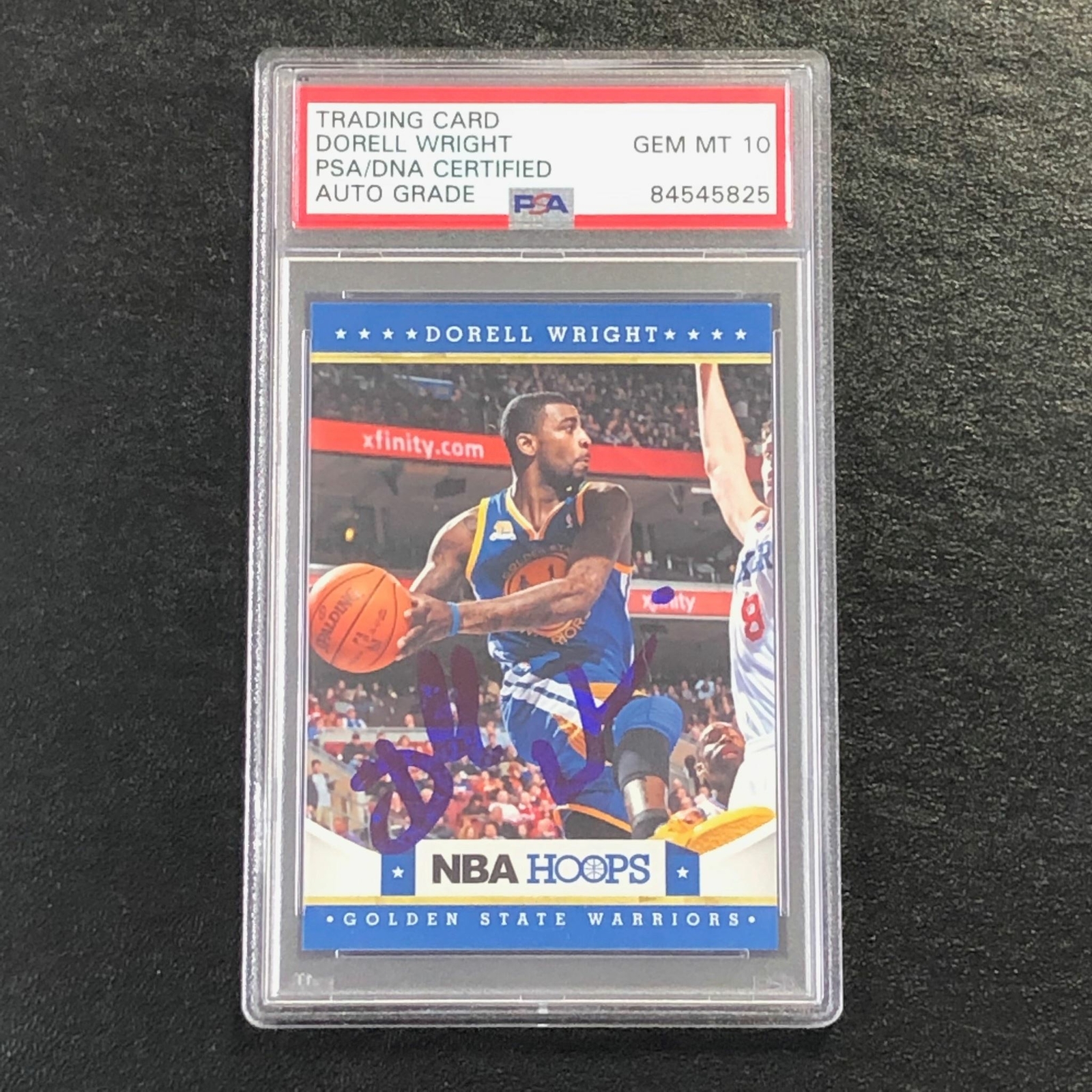 2012-13 NBA Hoops #182 Dorell Wright Signed Card AUTO 10 PSA Warriors
