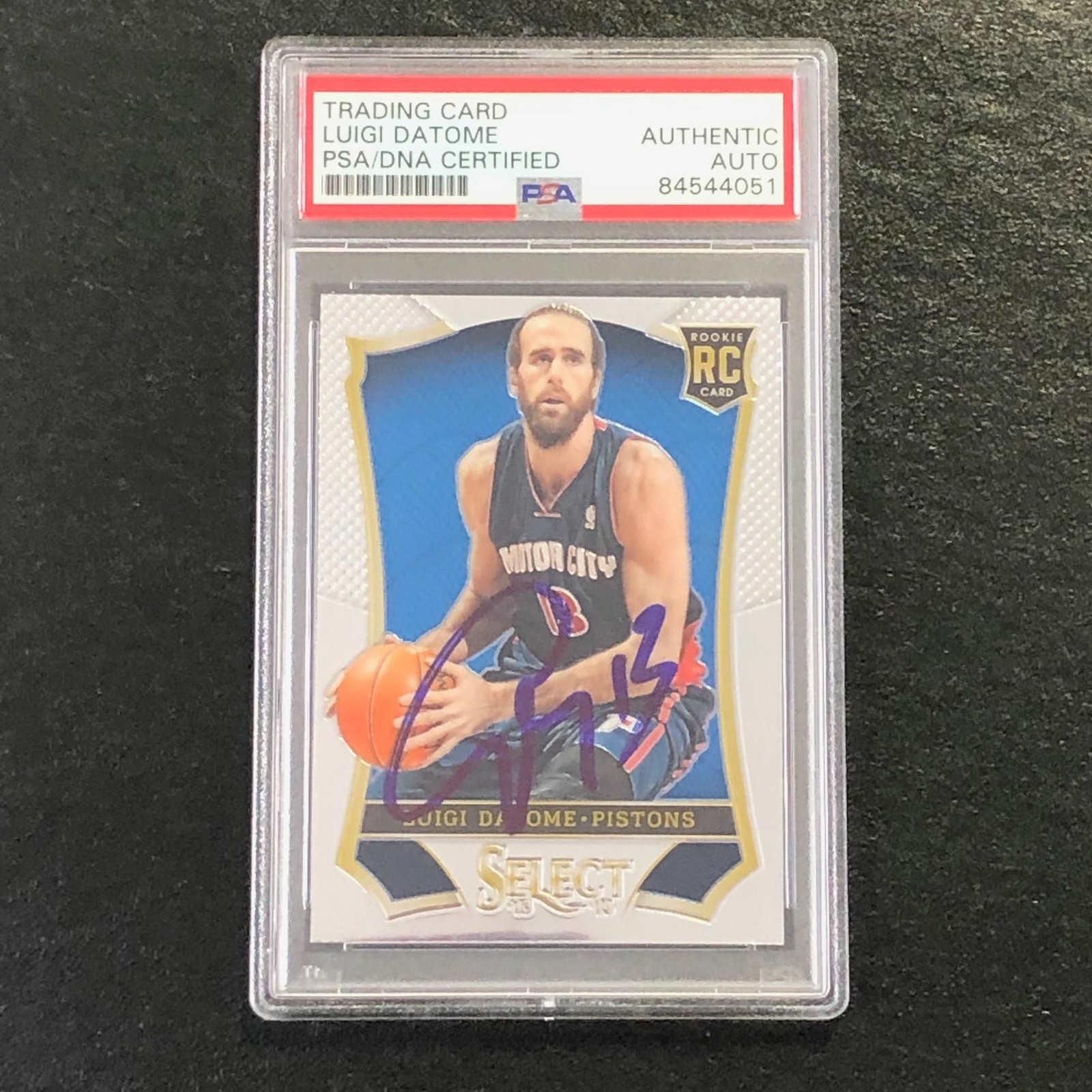 2013-14 Select Basketball #181 Luigi Datome Signed Card AUTO PSA Slabbed RC Pist
