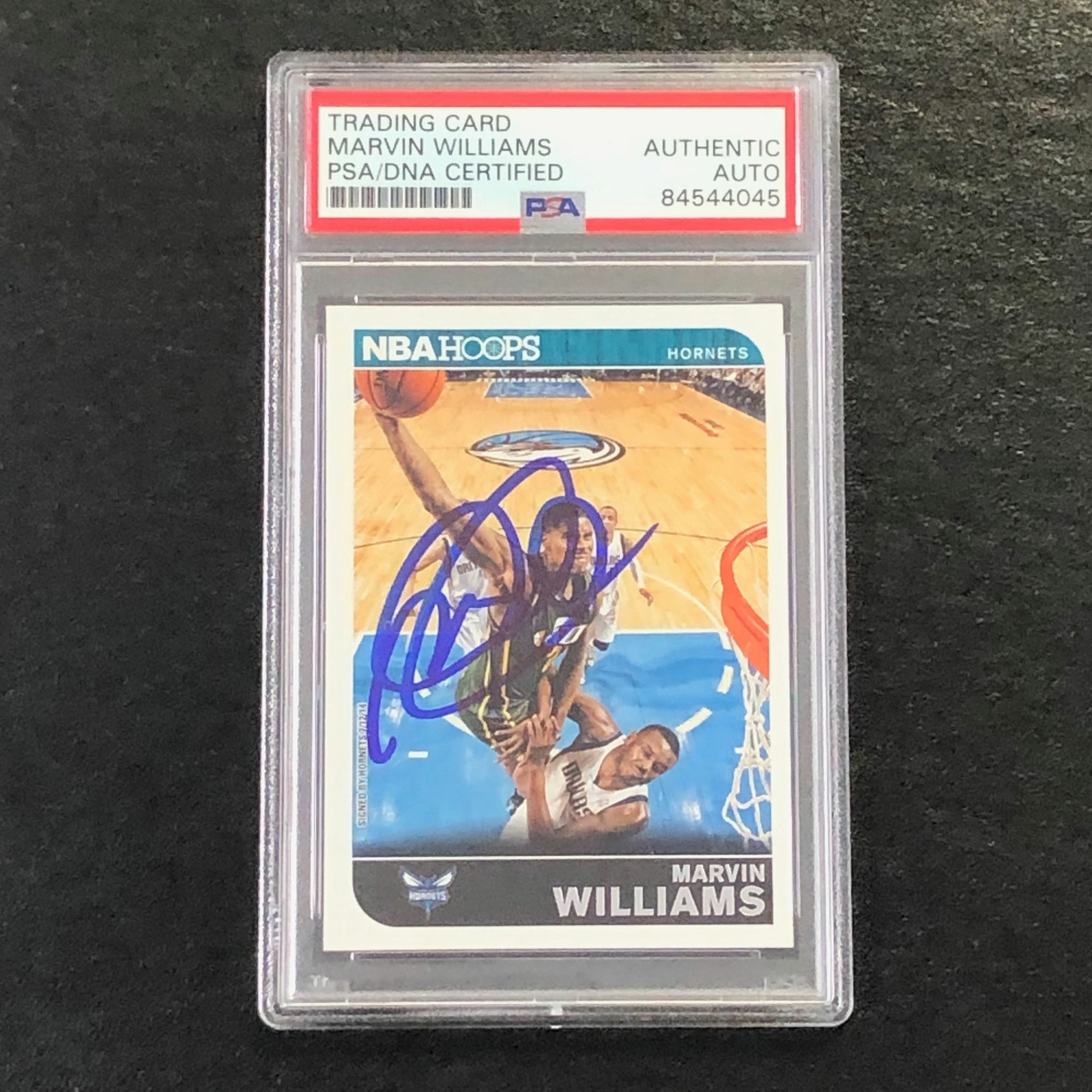 2014-15 NBA Hoops #142 Marvin Williams Signed AUTO PSA Slabbed Hornets
