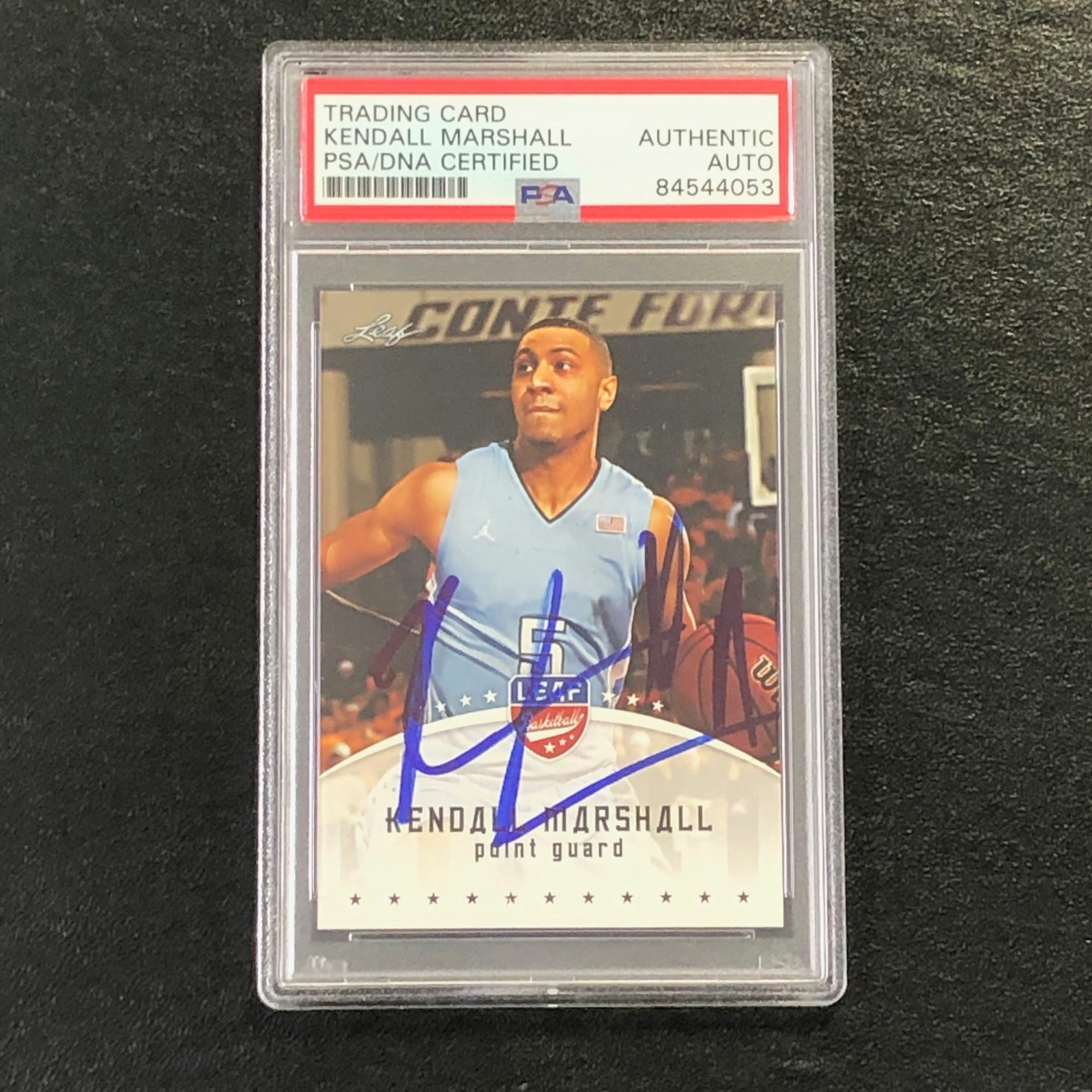 2012-13 Leaf #KM2 Kendall Marshall Signed Card AUTO PSA Slabbed
