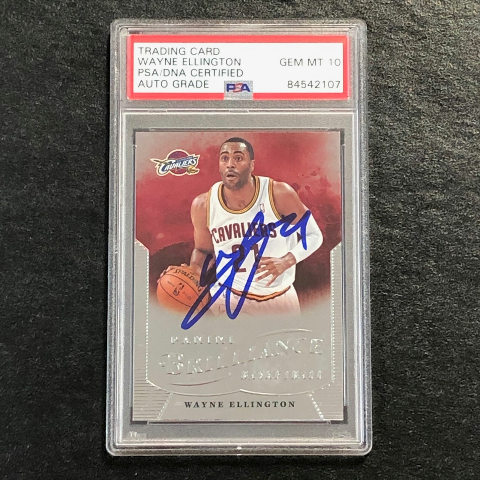 2012-13 Panini Brilliance #110 Wayne Ellington Signed Card AUTO 10 PSA Slabbed C
