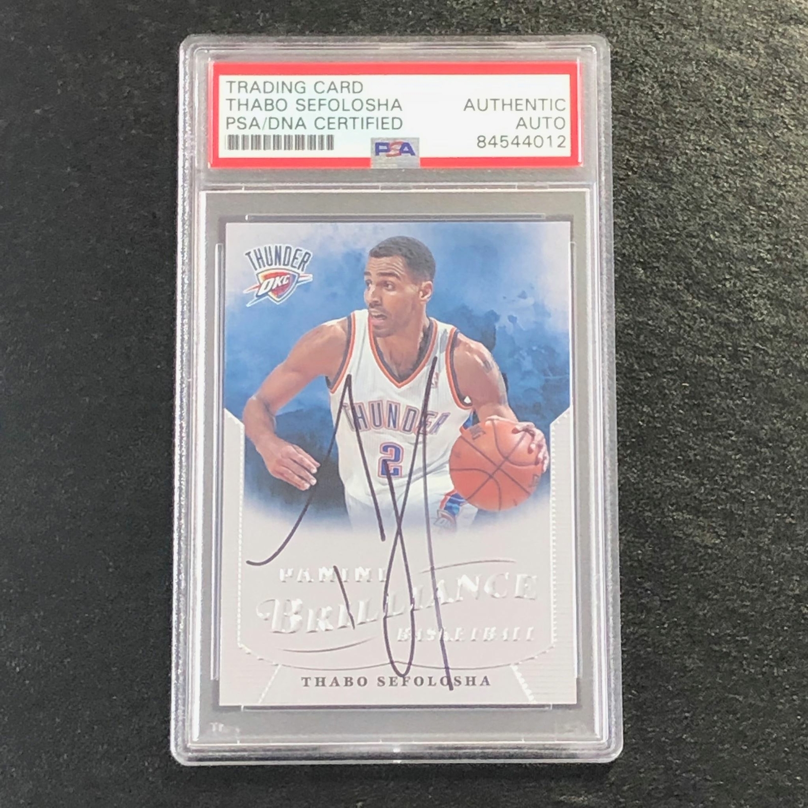 2012-13 Panini Brilliance #46 Thabo Sefolosha Signed Card Auto PSA/DNA Slabbed T
