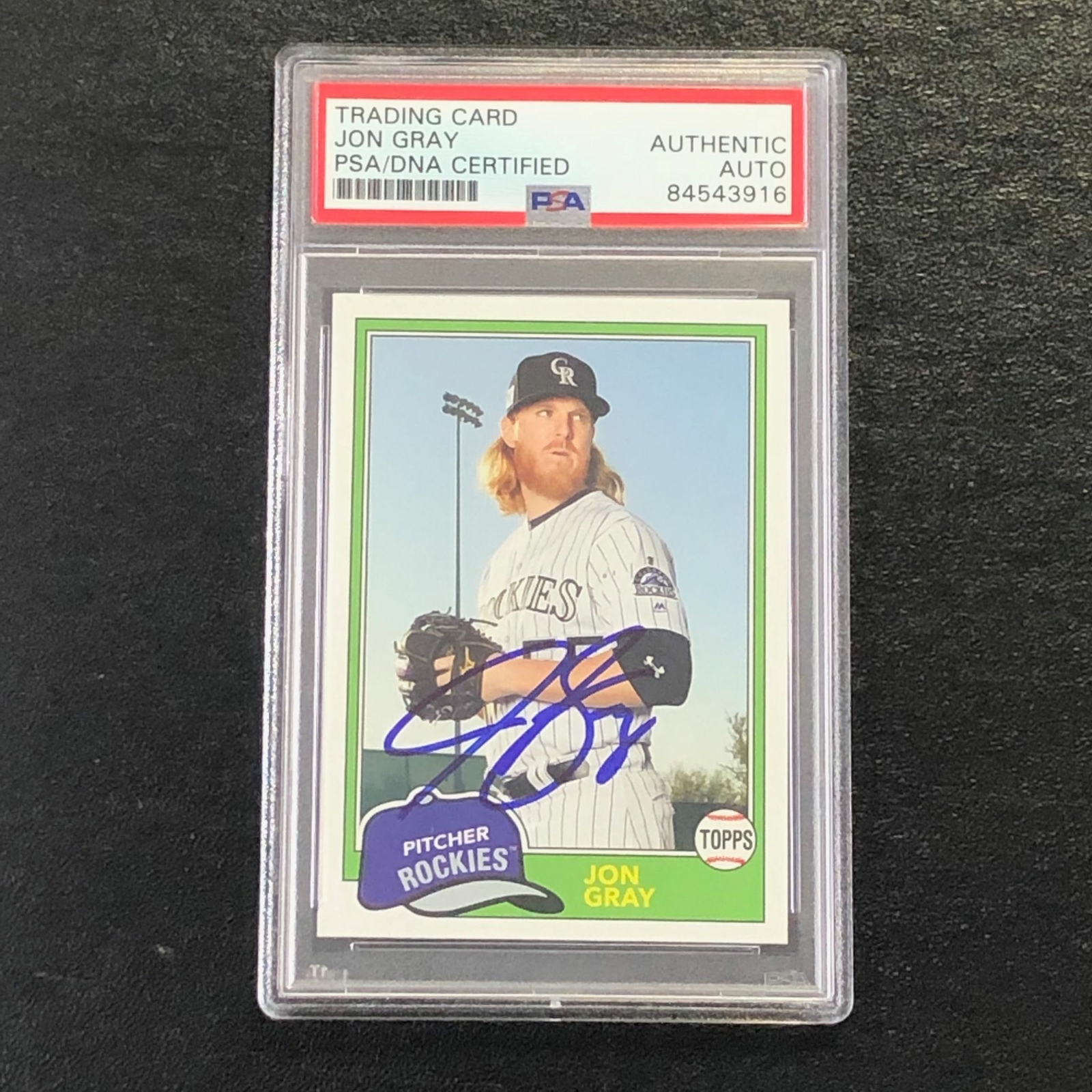 2018 Topps Archives #215 Jon Gray Signed Card PSA Slabbed Auto Rockies
