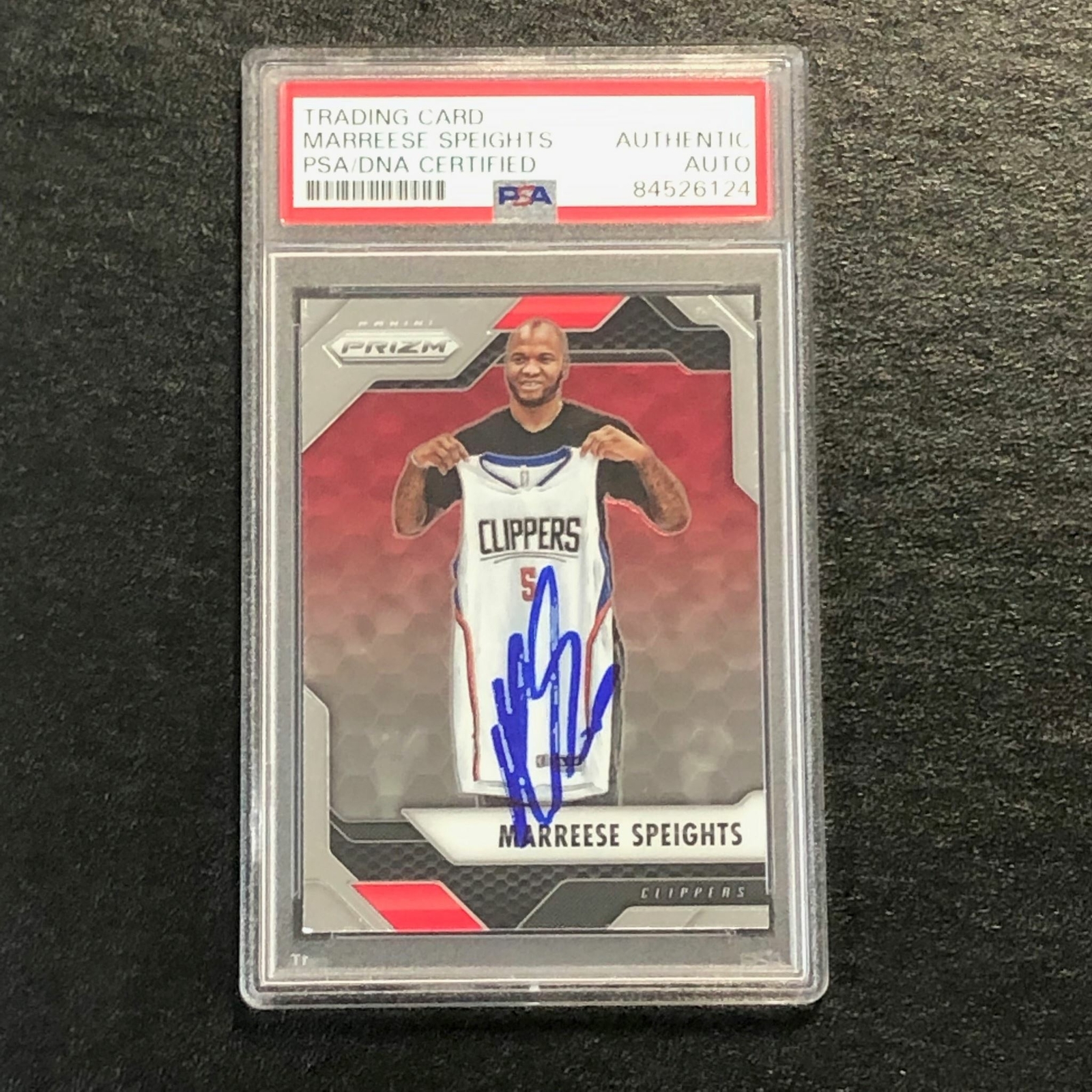 2016-17 Panini Prizm #59 Marreese Speights Signed Card AUTO PSA Slabbed Clippers
