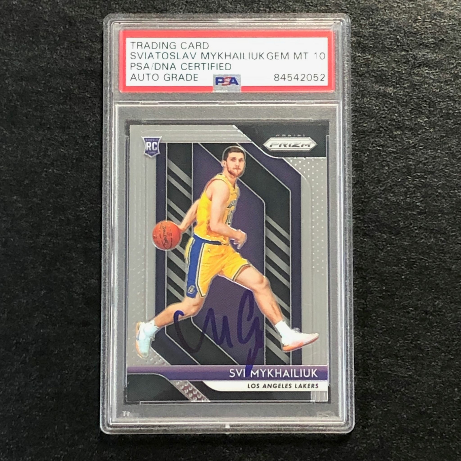 2018-19 Panini Prizm #274 Svi Mykhailiuk Signed Card AUTO 10 PSA Slabbed RC Lake
