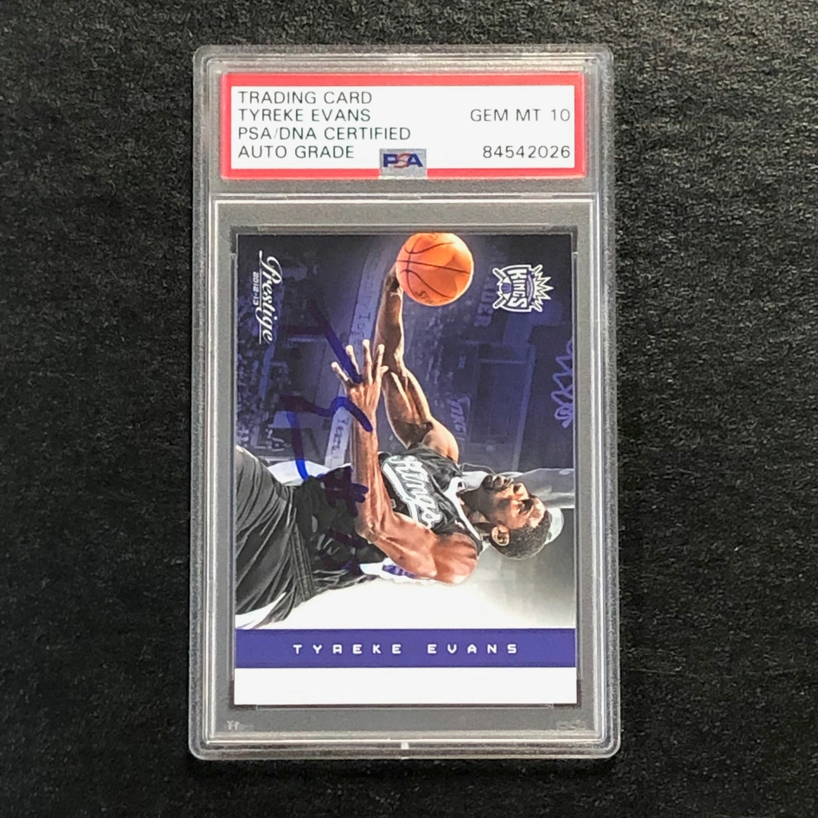 2012-13 Panini Prestige #44 Tyreke Evans Signed Card AUTO 10 PSA Slabbed Kings
