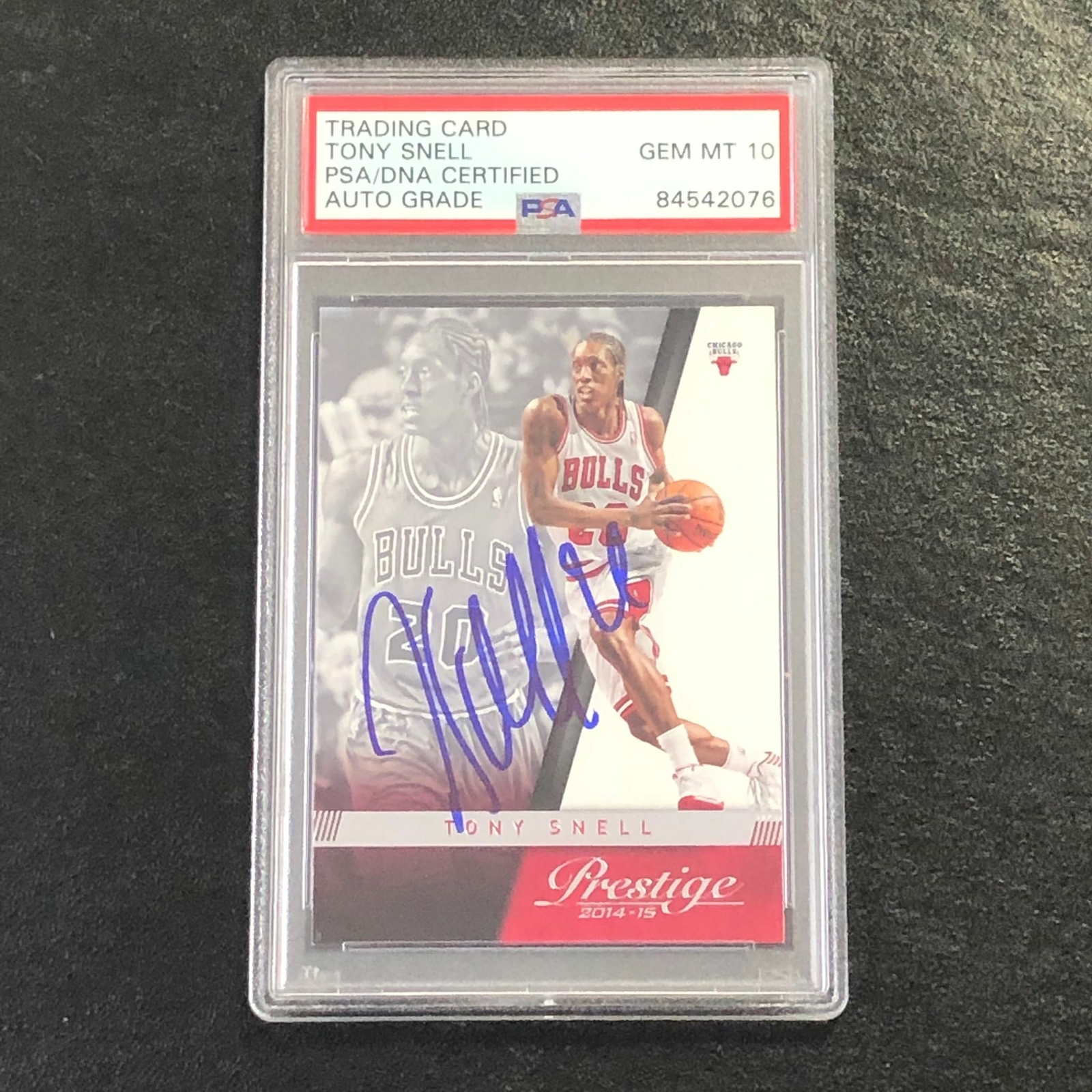 2014-15 Panini Prestige #53 Tony Snell Signed Card AUTO 10 PSA Slabbed Bulls
