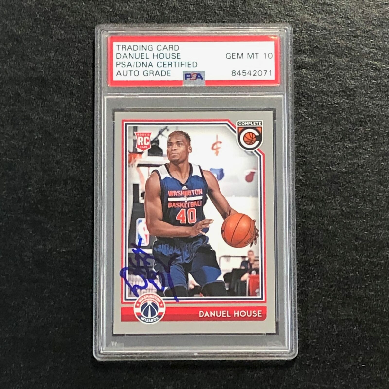 2016-17 Panini Complete #390 DANUEL HOUSE Signed Card AUTO 10 PSA Slabbed RC Wiz
