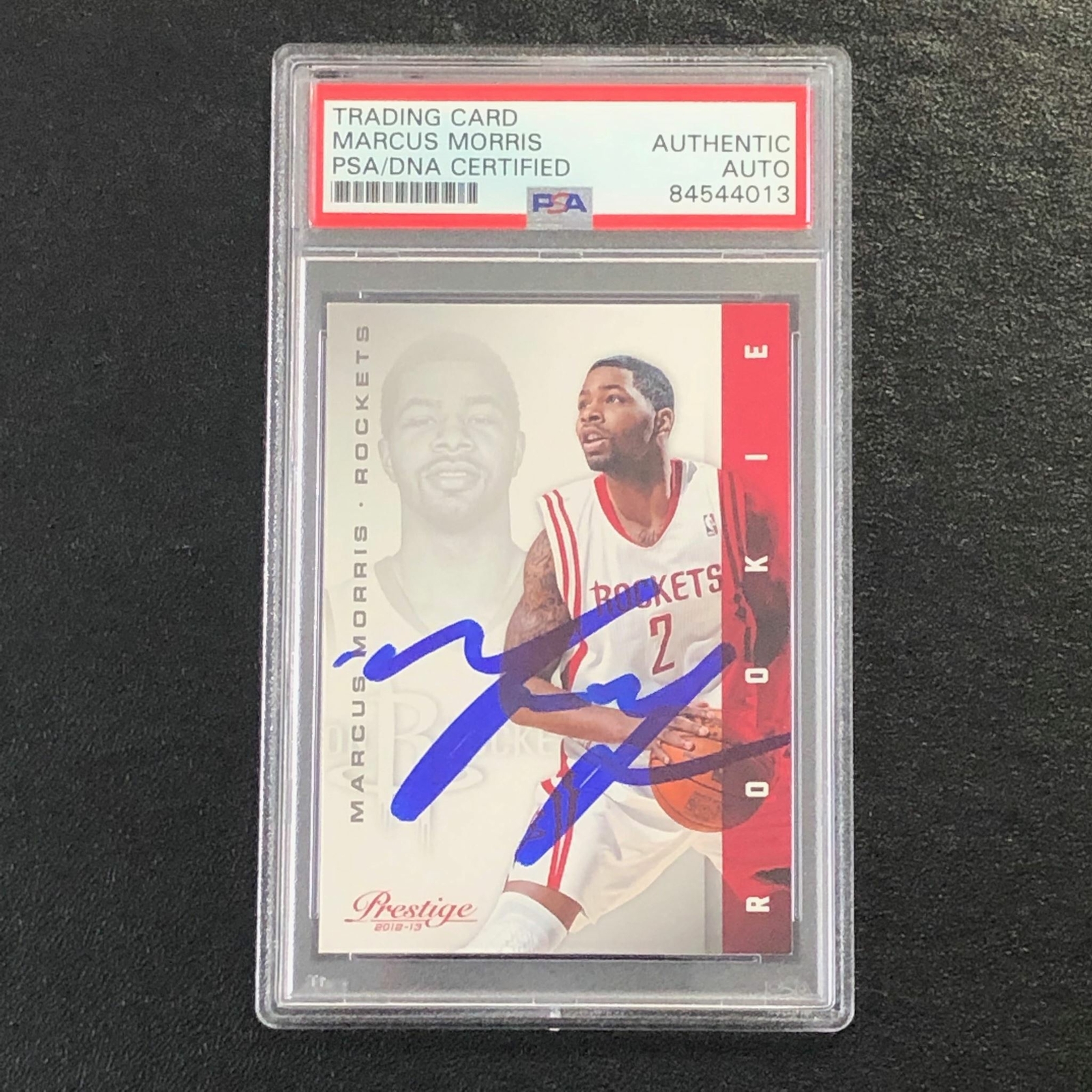 2012-13 Panini Prestige #189 Marcus Morris Signed Card AUTO PSA Slabbed RC Rocke
