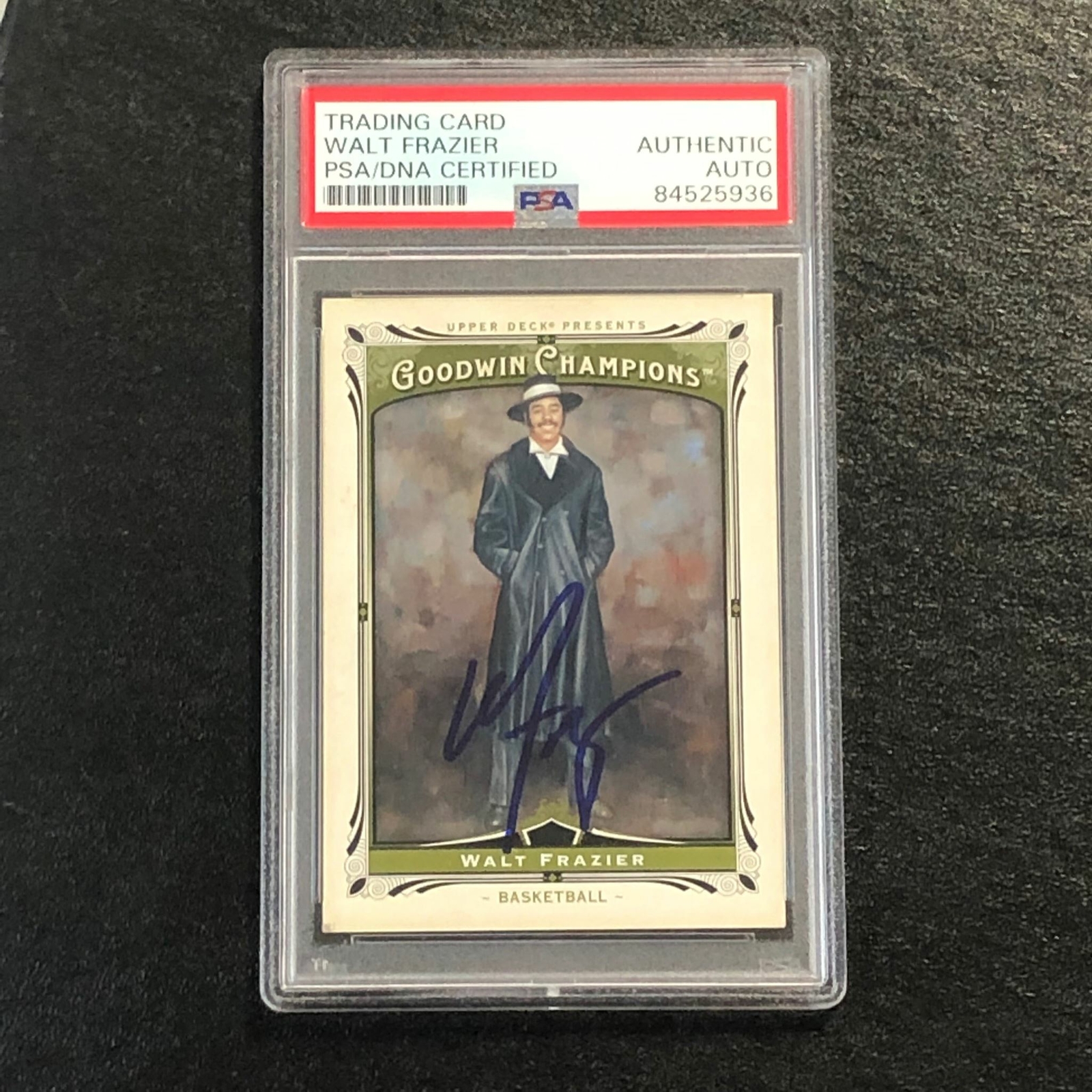 2013 Goodwin Champions #53 Walt Frazier Signed Card AUTO PSA Slabbed
