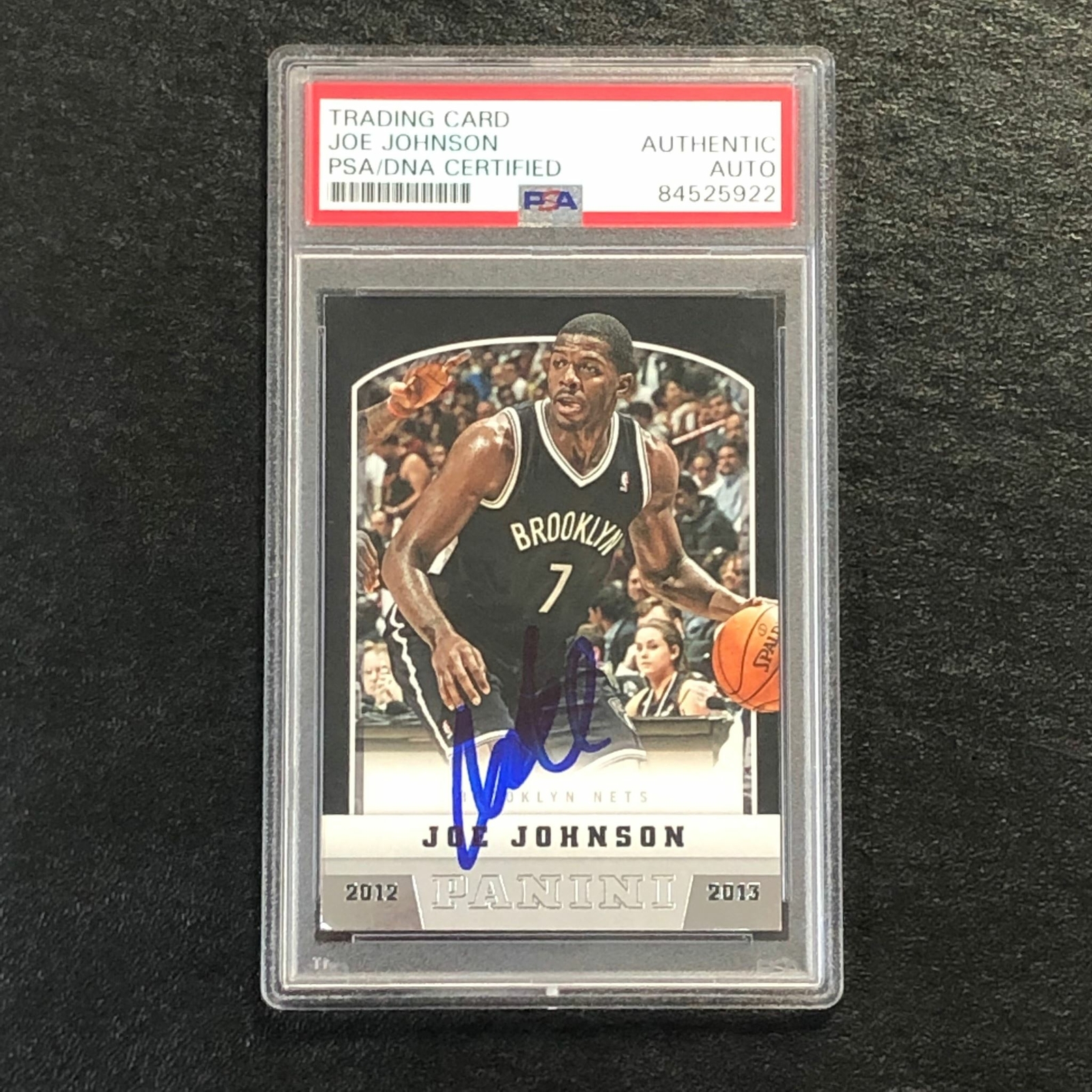 2012-13 Panini #83 Joe Johnson Signed Card AUTO PSA Slabbed Nets
