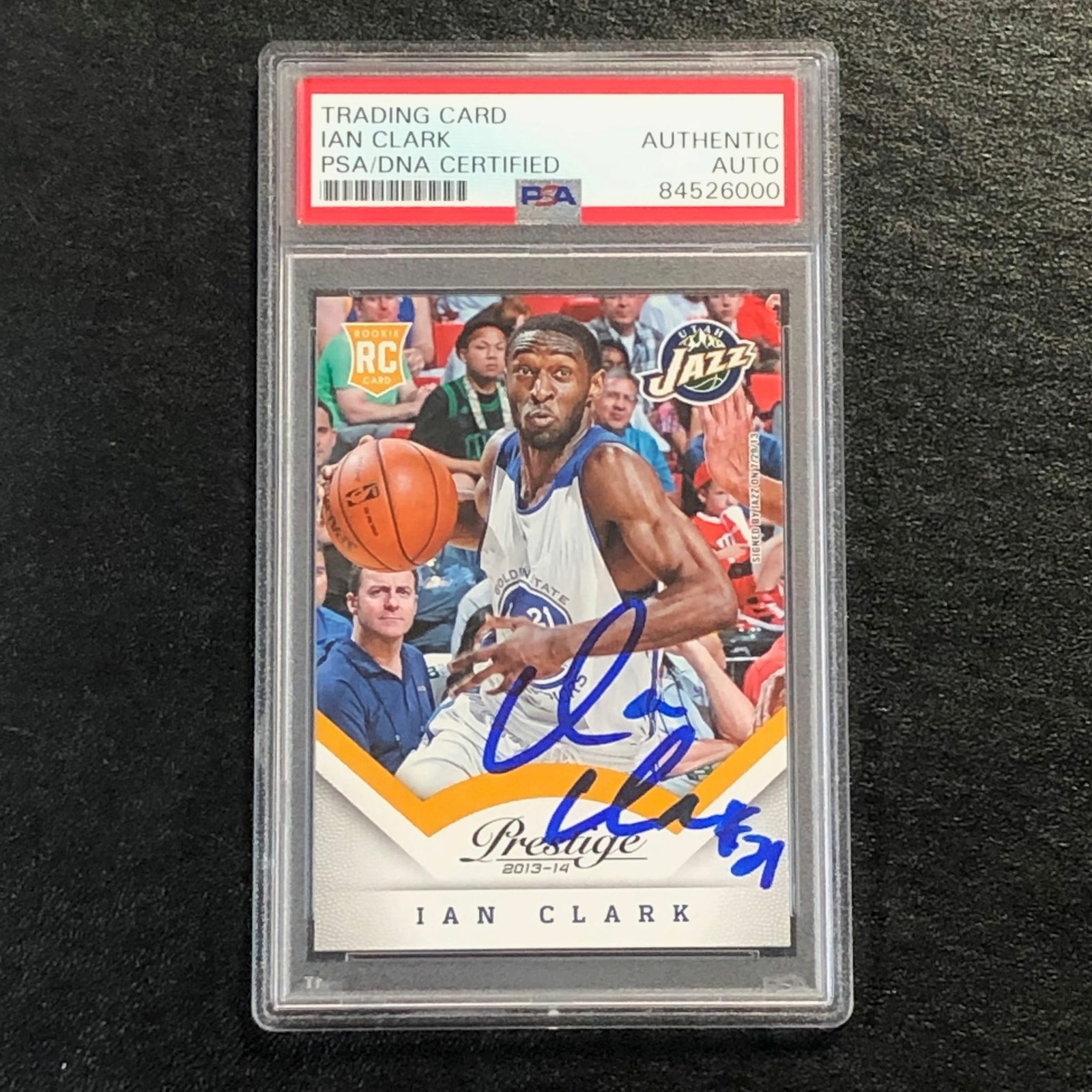 2013-14 Panini Prestige #198 Ian Clark Signed Card AUTO PSA Slabbed RC Jazz
