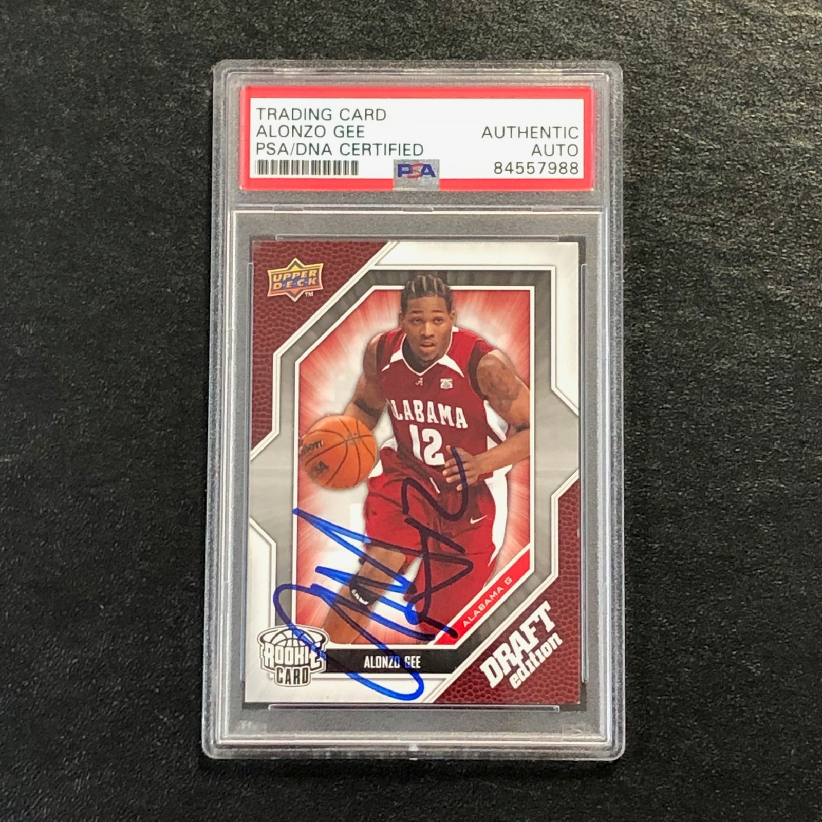 2009-10 Upper Deck Draft Edition #5 Alonzo Gee Signed Card AUTO PSA Slabbed RC A
