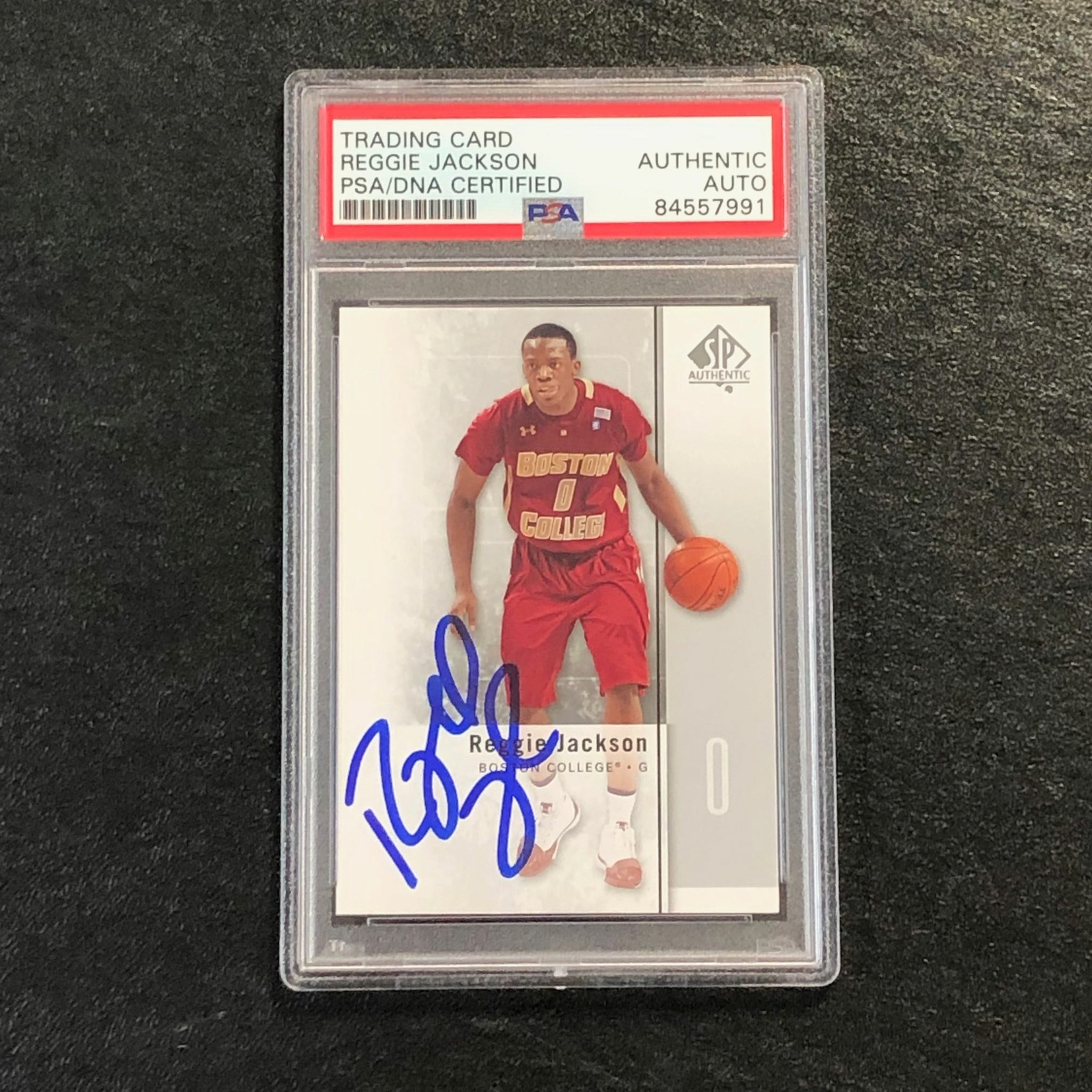 2011-12 SP Authentic #26 Reggie Jackson Signed Card Auto PSA/DNA Slabbed Boston
