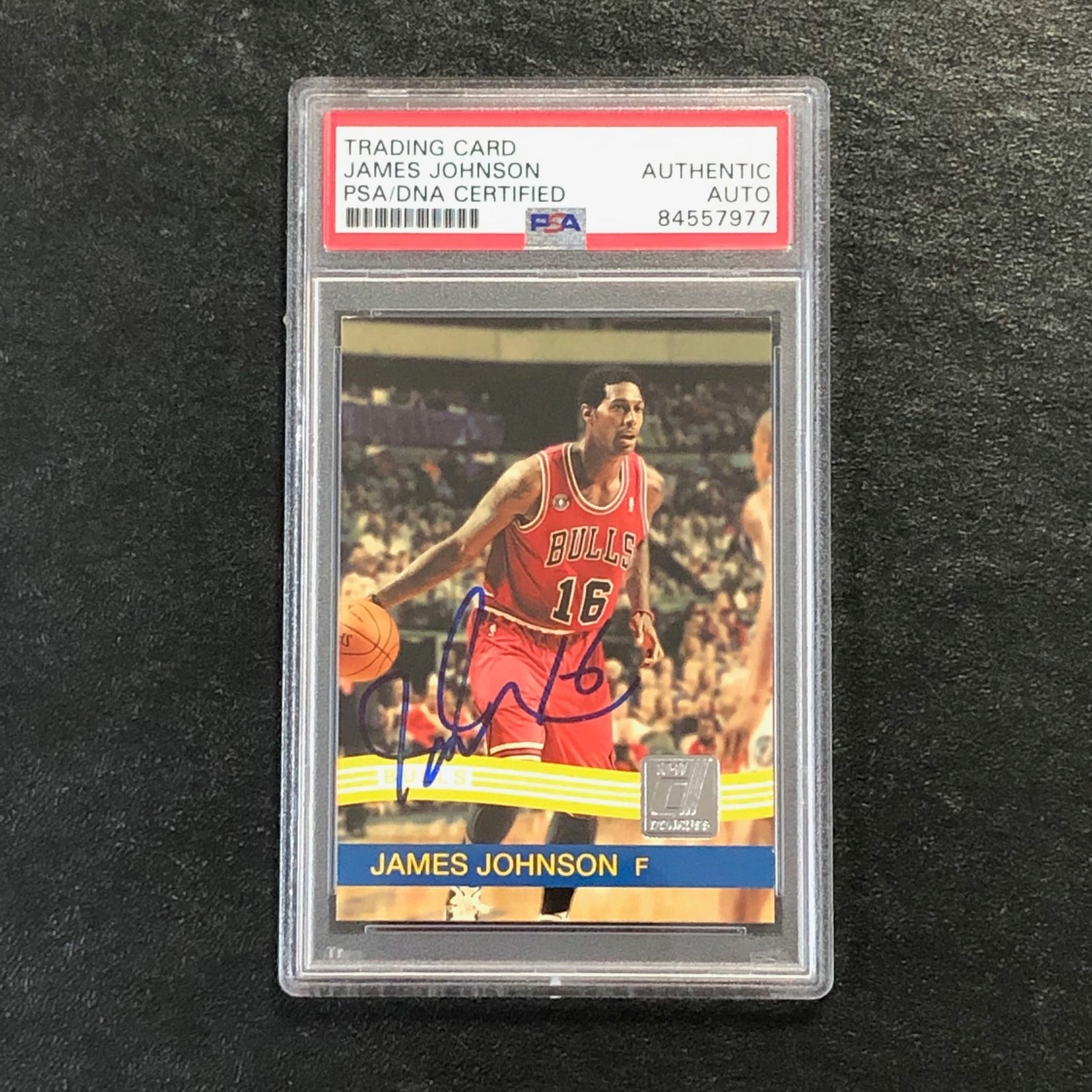 2010 Donruss #43 James Johnson Signed Card AUTO PSA/DNA Slabbed Bulls
