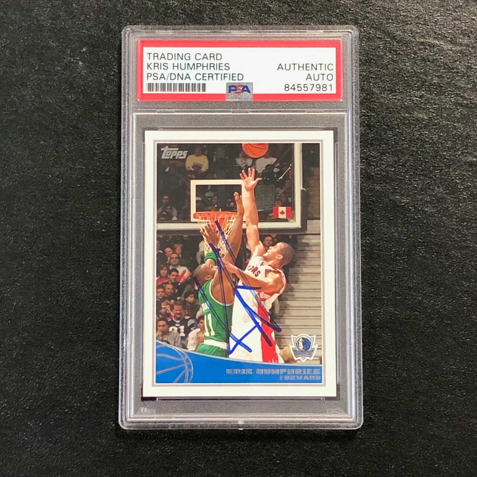 2009-10 TOPPS BASKETBALL #292 KRIS HUMPHRIES SIGNED CARD AUTO PSA SLABBED MAVERI COLLECTIBLE MEMORABILIA