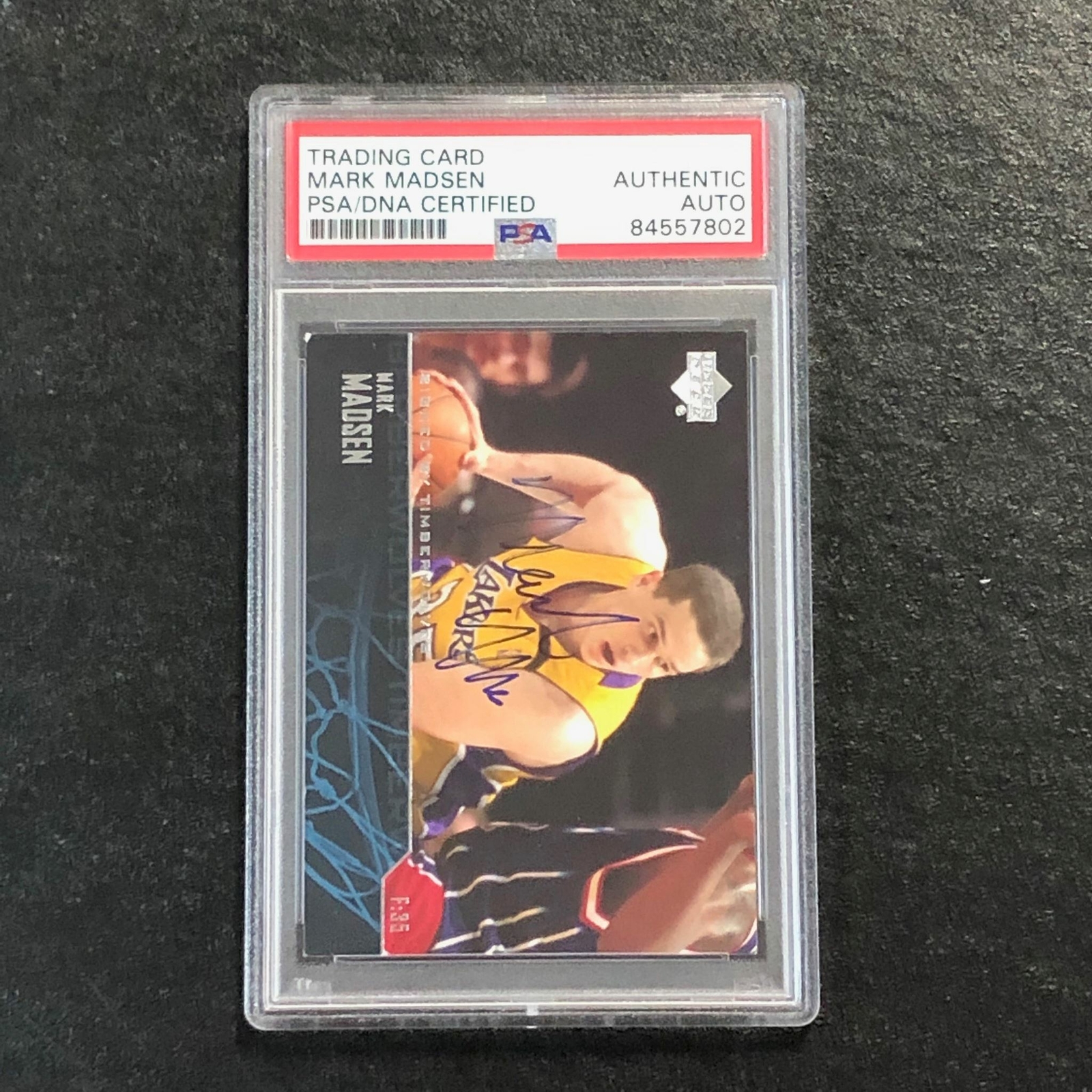 2003-04 Upper Deck Basketball #162 Mark Madsen Signed Card AUTO PSA Slabbed Lake
