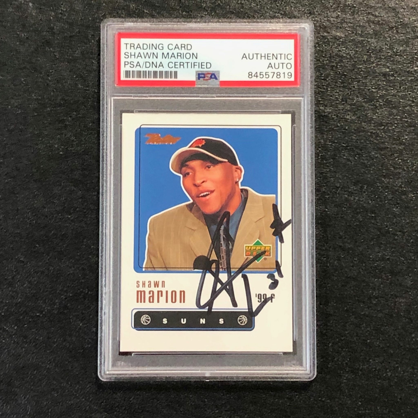 1999-00 Upper Deck Retro #99 Shawn Marion Signed AUTO PSA Slabbed Suns

