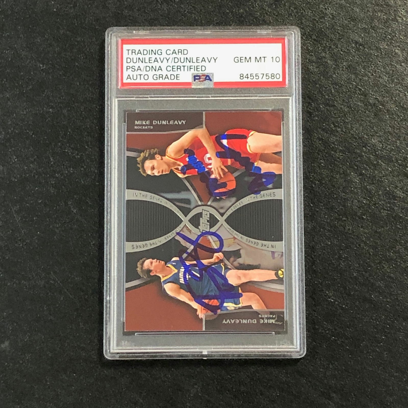 2008-09 Topps In the Genes #IG4 Mike Dunleavy Mike Dunleavy Dual Signed Card AUT
