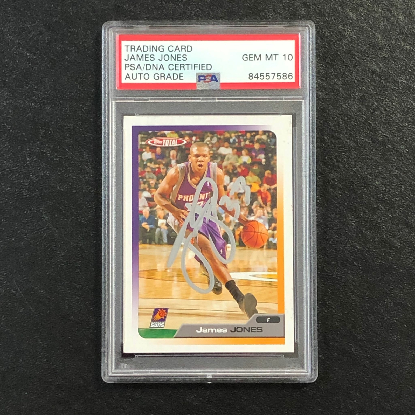 2005-06 Topps Total #260 James Jones Signed Card AUTO 10 PSA Slabbed Suns
