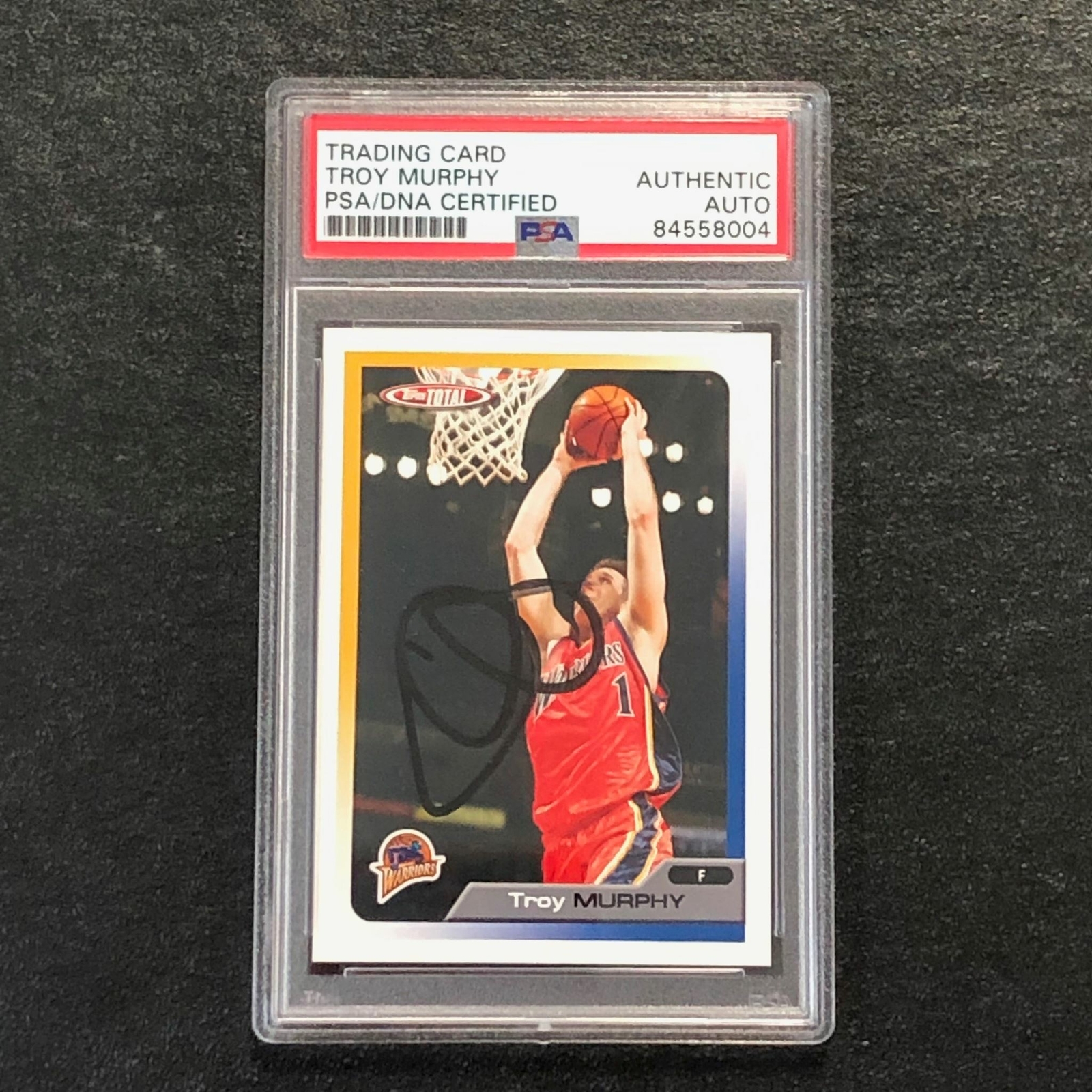 2005-06 Topps Total #102 Troy Murphy Signed Card AUTO PSA Slabbed Warriors

