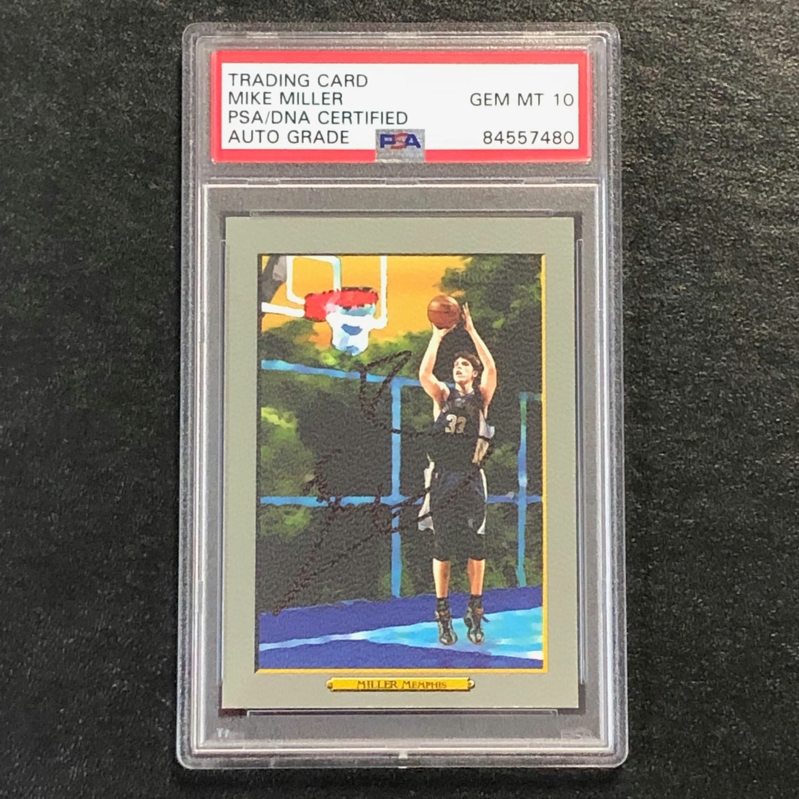 2006-07 Topps Turkey Red #25 Mike Miller Signed Card AUTO 10 PSA Slabbed Grizzli
