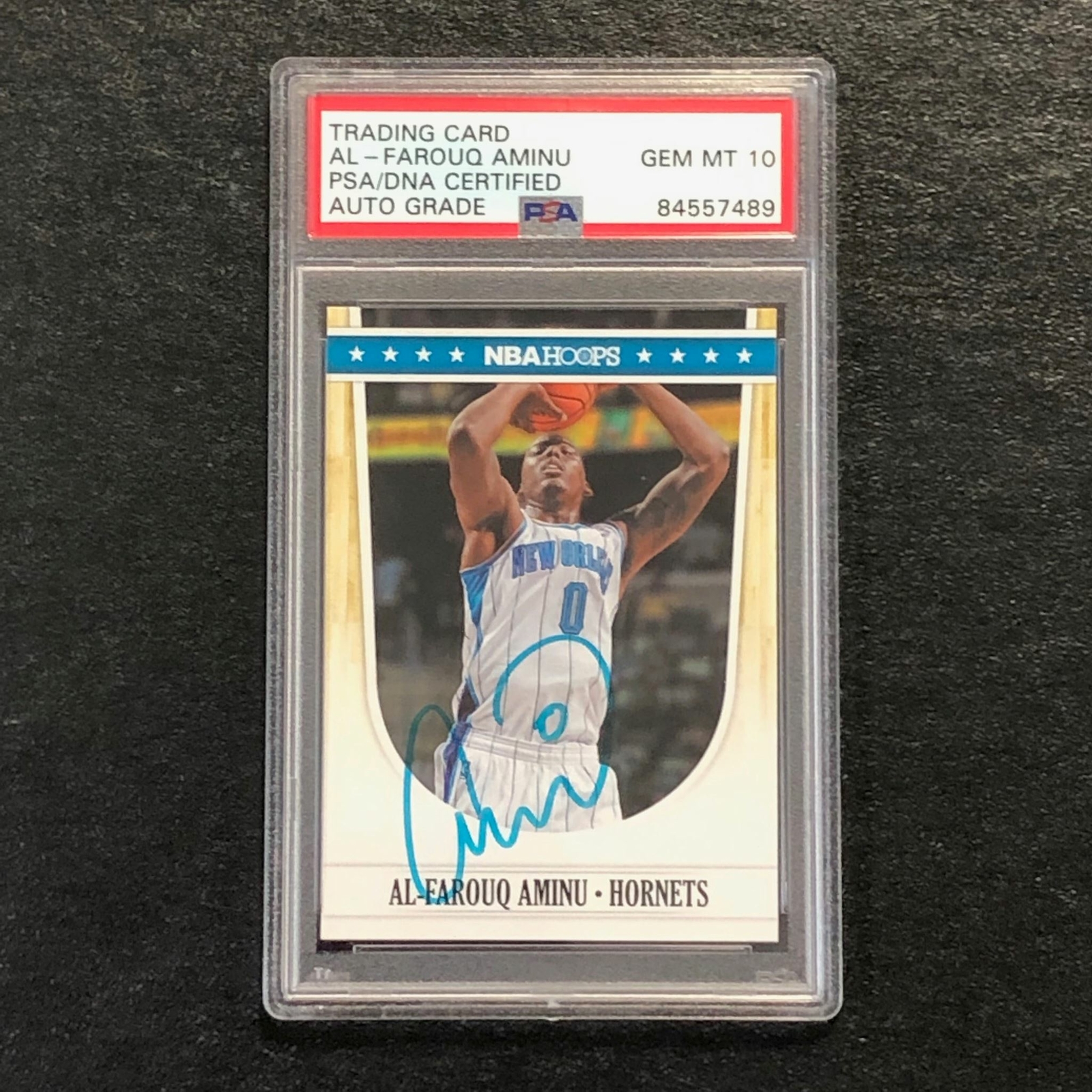 2011-12 NBA Hoops #86 Al-Farouq Aminu Signed Card AUTO 10 PSA Slabbed Hornets
