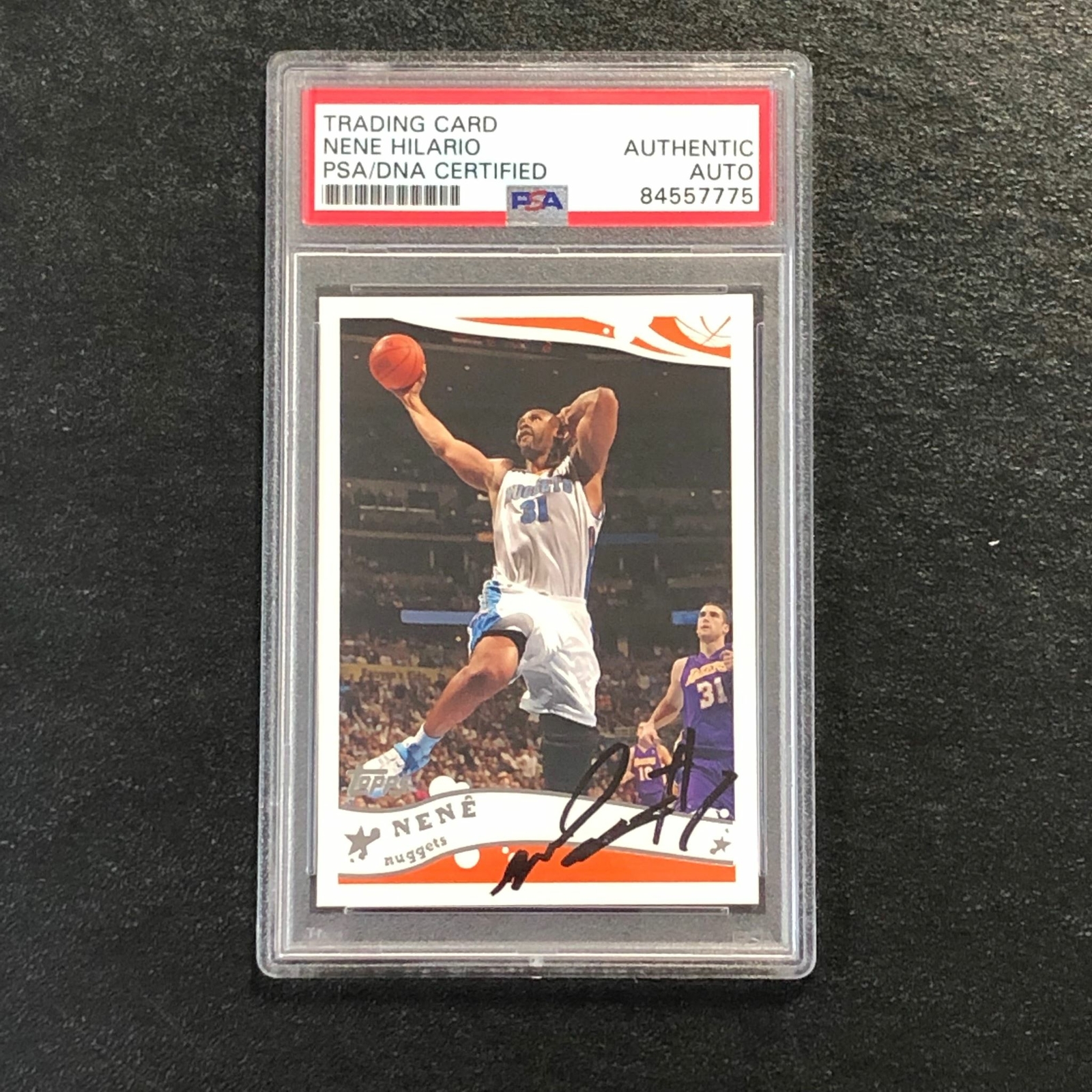 2005-06 Topps #28 Nene Hilario Signed AUTO PSA Slabbed Nuggets
