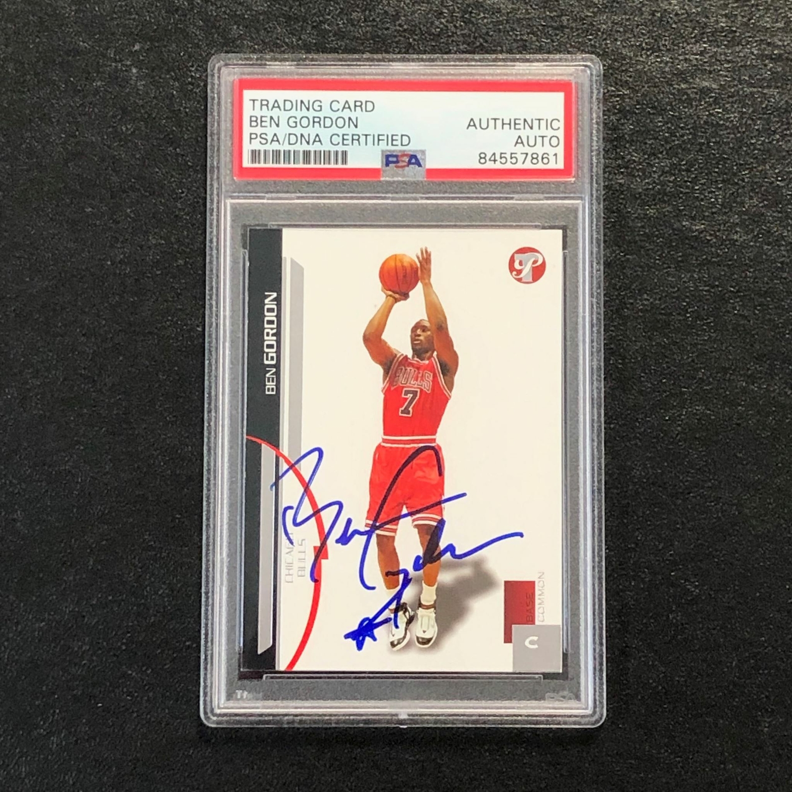 2005-06 Topps Pristine #12 Ben Gordon Signed Card AUTO PSA Slabbed Bulls
