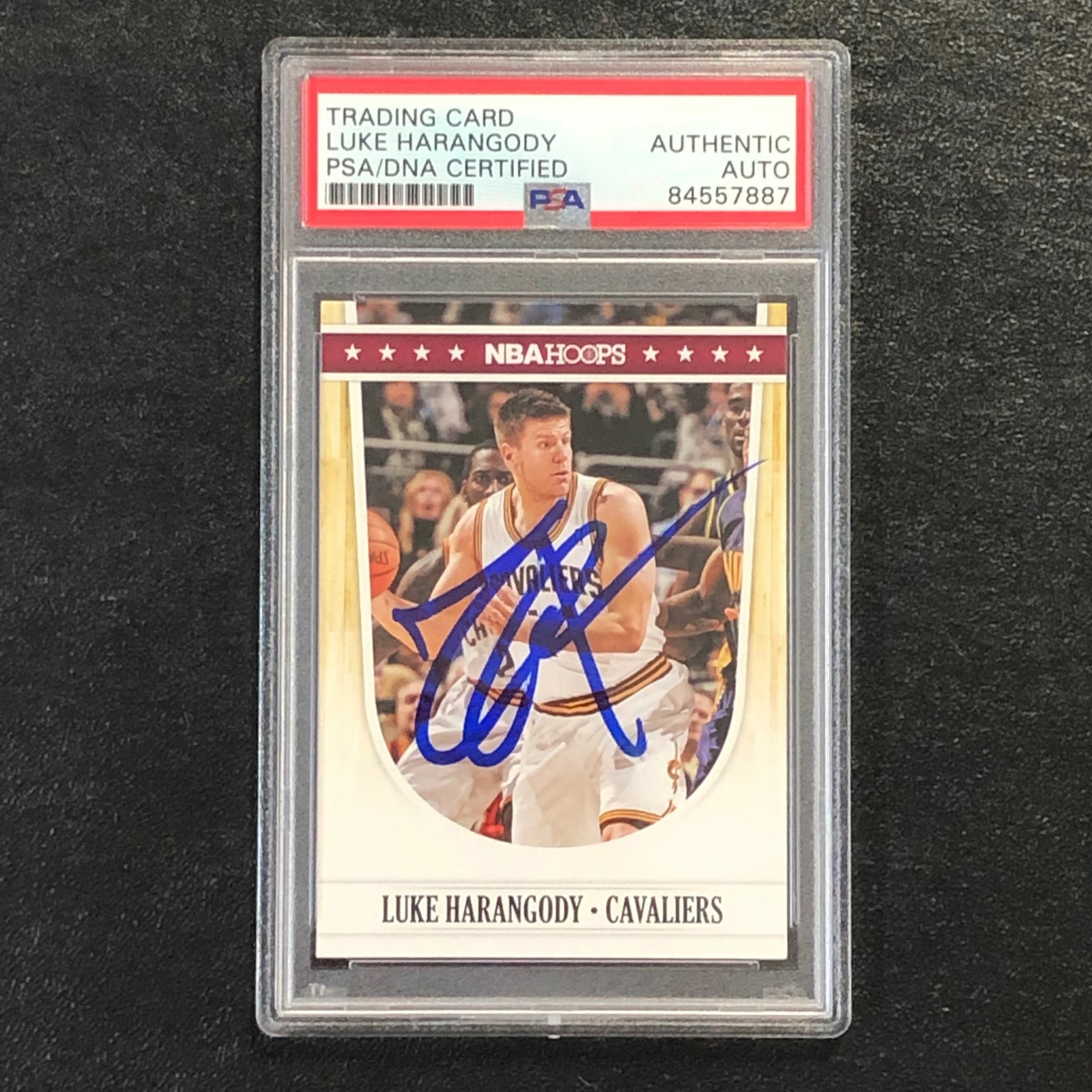 2011-12 NBA Hoops #32 Luke Harangody Signed Card AUTO PSA Slabbed Cavaliers
