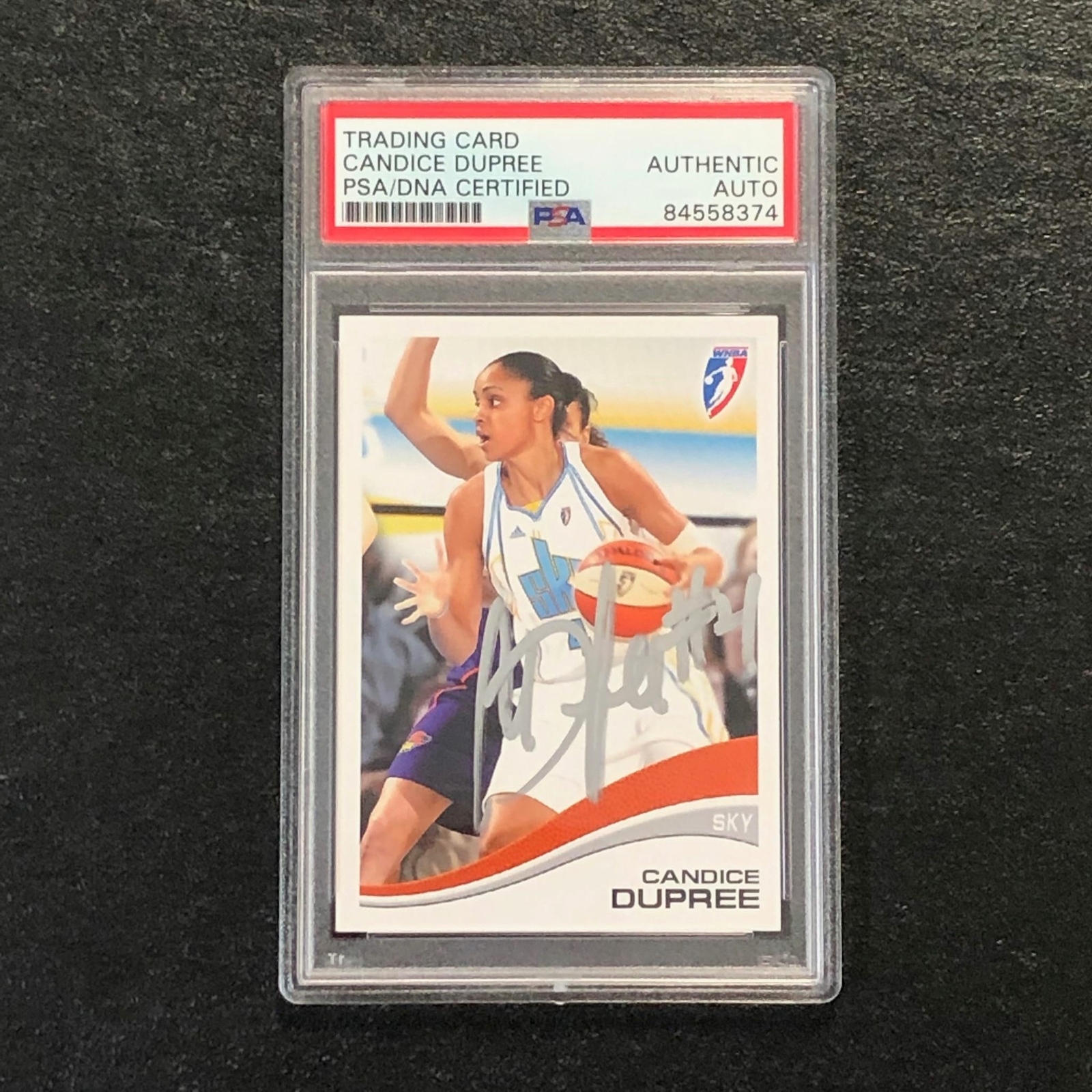2007 Rittenhouse WNBA #45 Candice Dupree Signed Card AUTO PSA Slabbed
