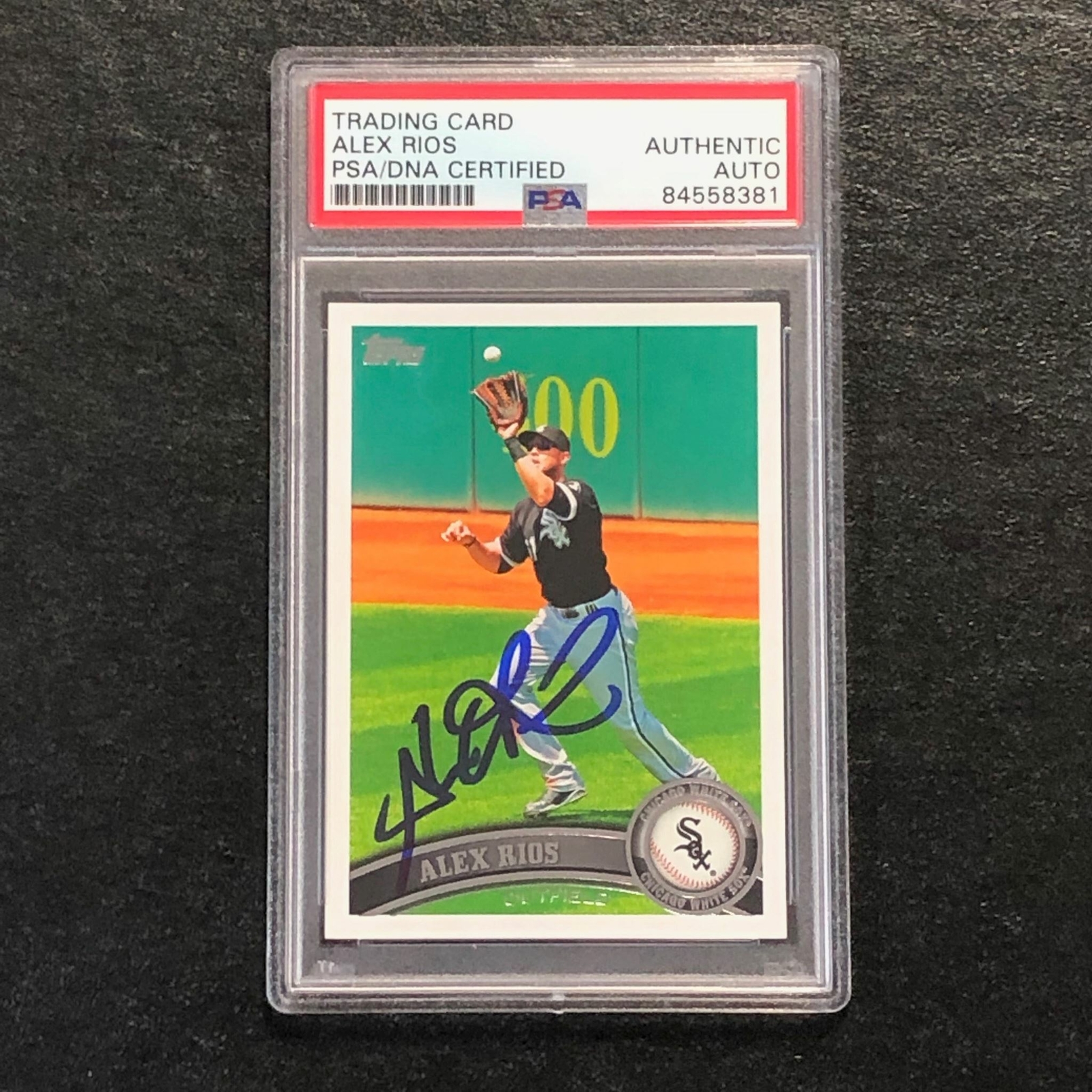 2011 Topps #307 Alex Rios Signed Card PSA Slabbed Auto White Sox
