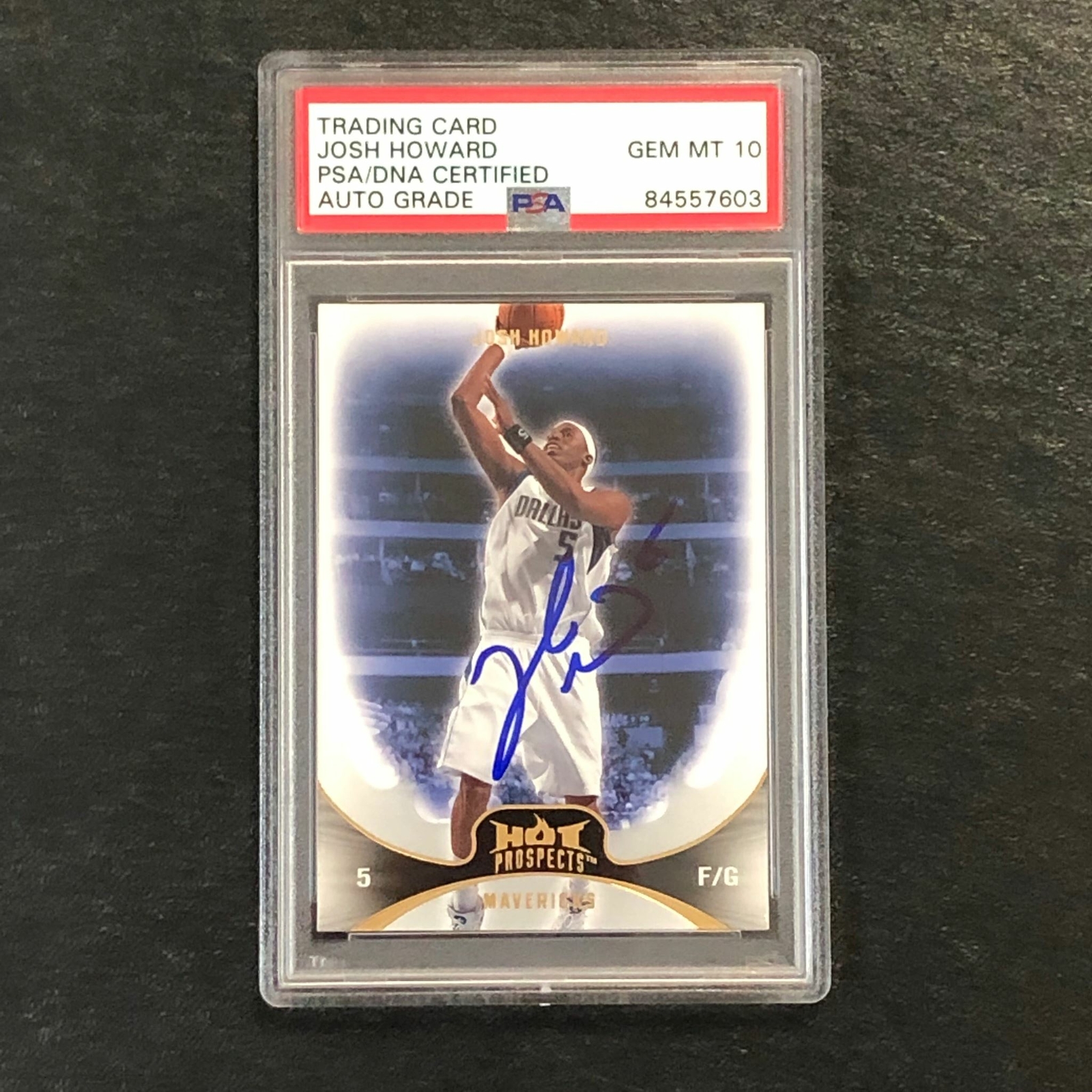 2008-09 Hot Prospects #39 Josh Howard Signed Card AUTO 10 PSA/DNA Slabbed Maveri
