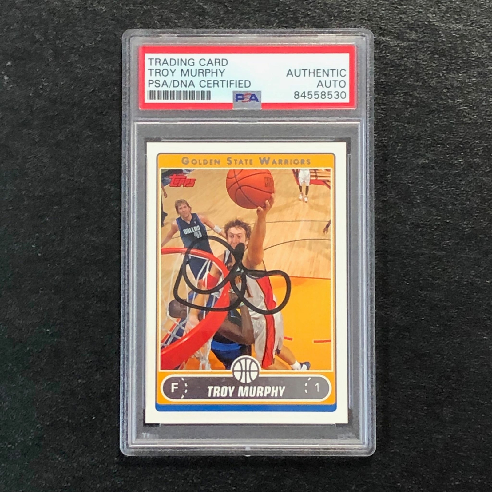 2006-07 Topps #168 Troy Murphy Signed Card AUTO PSA Slabbed Warriors

