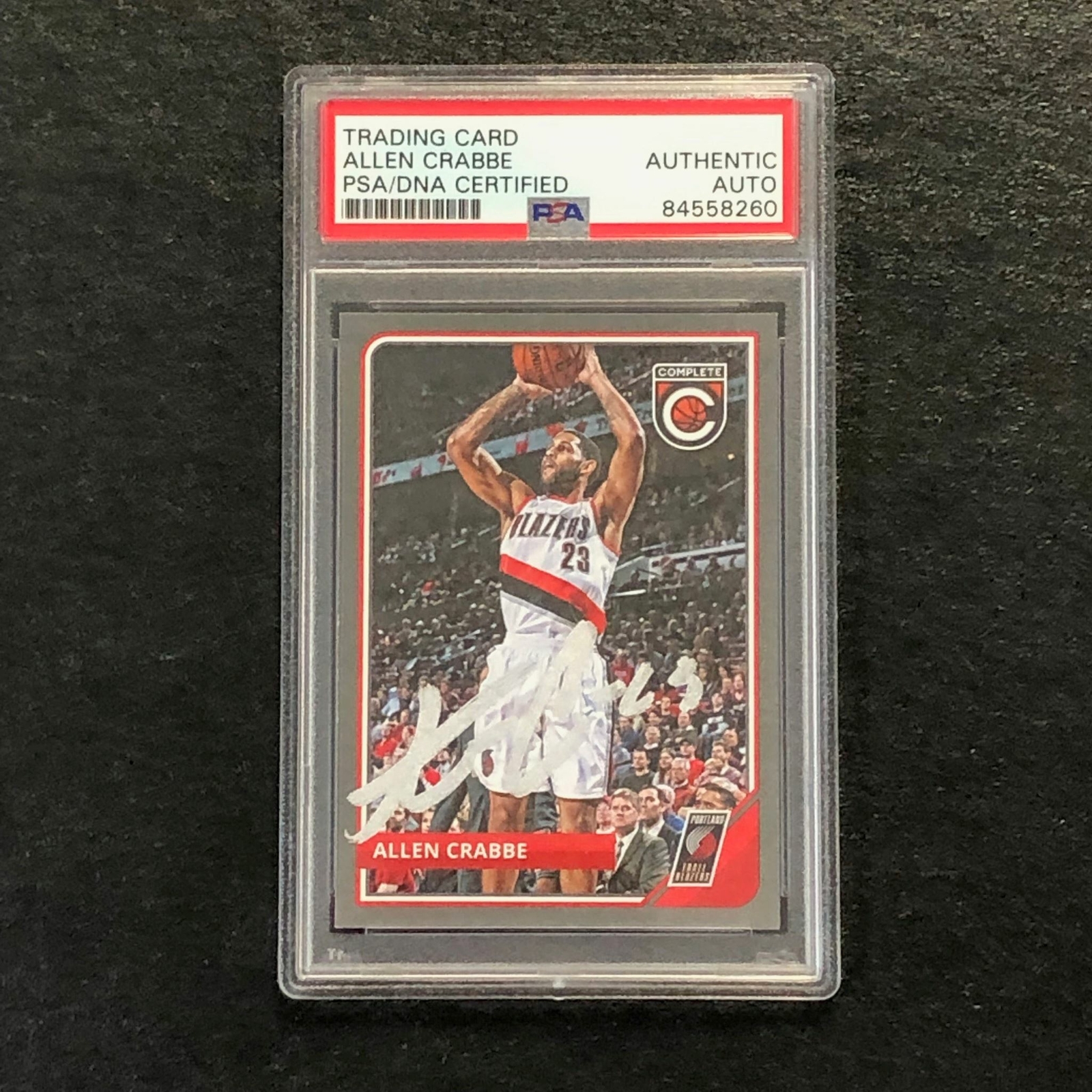 2015-16 Panini Complete #44 Allen Crabbe Signed Card AUTO PSA Slabbed Trailblaze
