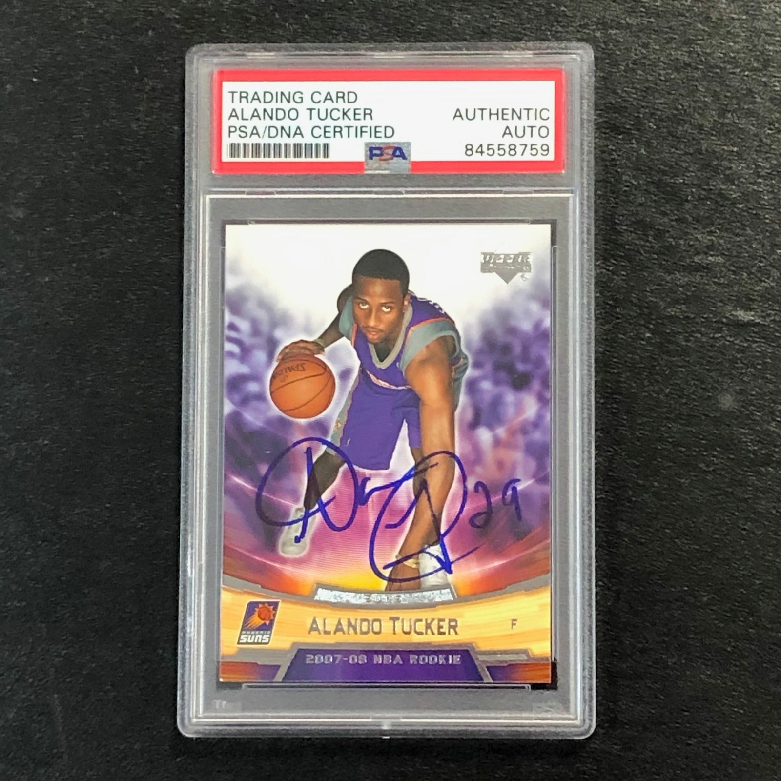 2007-08 Upper Deck Rookie Box Set #25 Alando Tucker Signed Card AUTO PSA/DNA Sla
