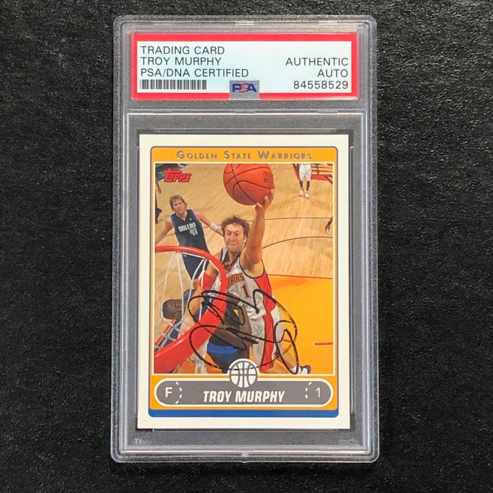 2006-07 Topps #168 Troy Murphy Signed Card AUTO PSA Slabbed Warriors
