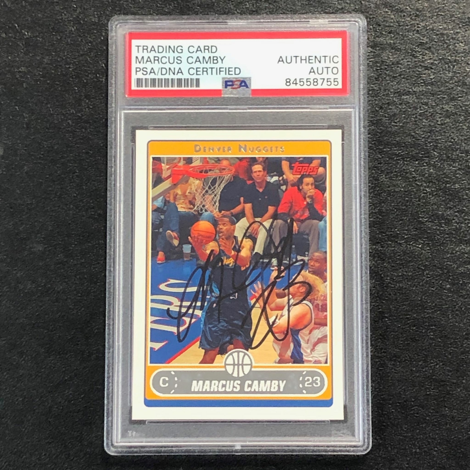 2006-07 Topps #61 Marcus Camby Signed AUTO PSA Slabbed Nuggets
