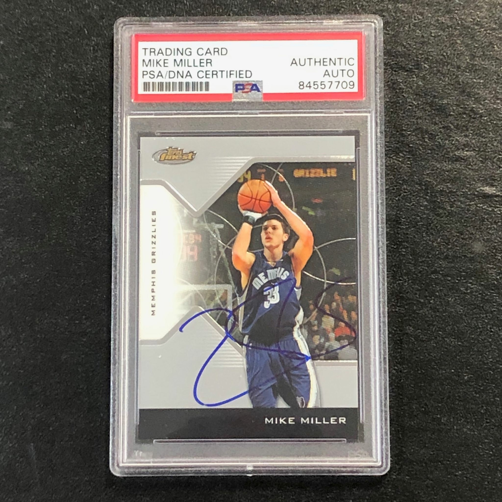 2004-05 Topps Finest #64 Mike Miller Signed Card AUTO PSA Slabbed Grizzlies
