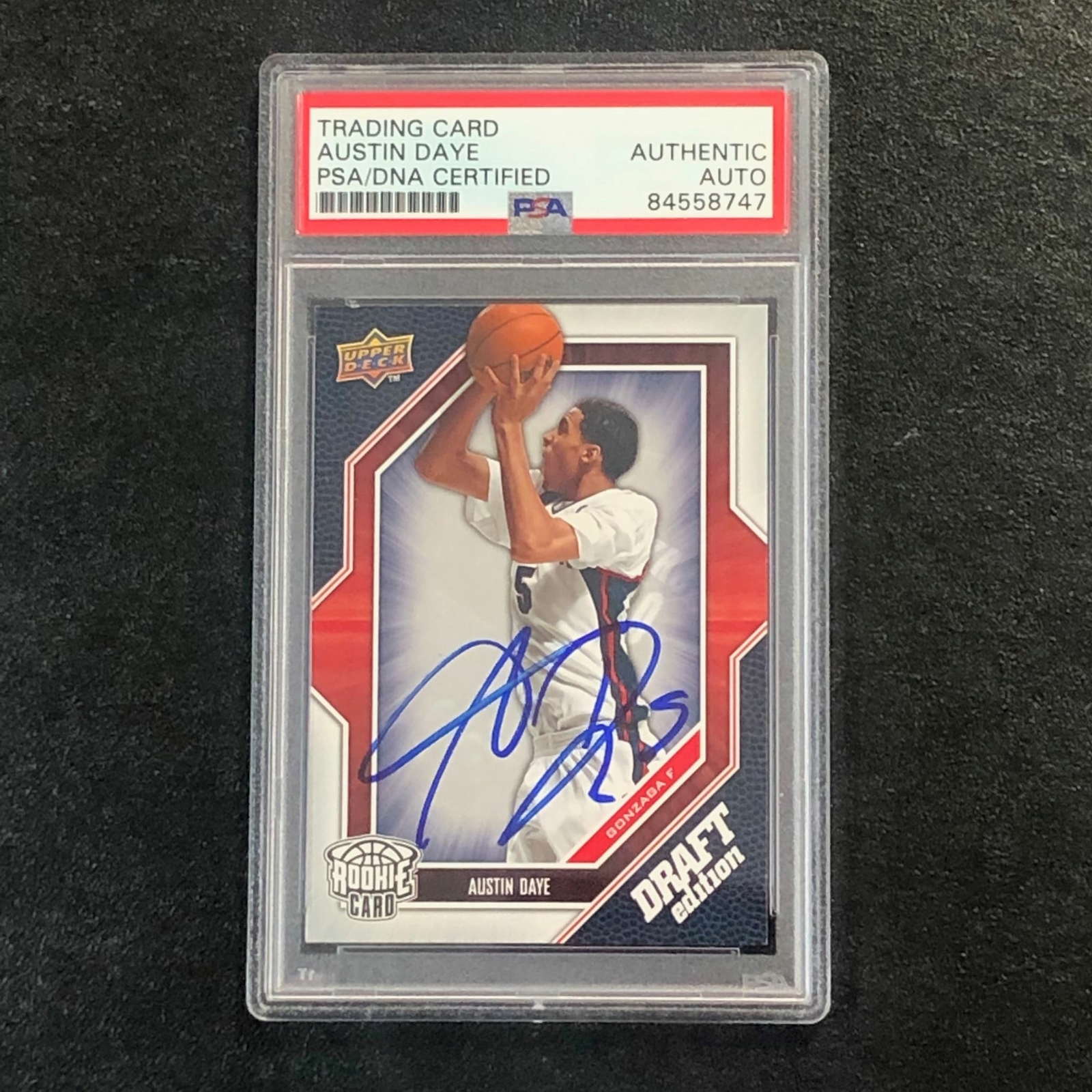 2009-10 Upper Deck Draft Edition #9 Austin Daye Signed Card AUTO PSA Slabbed Gon
