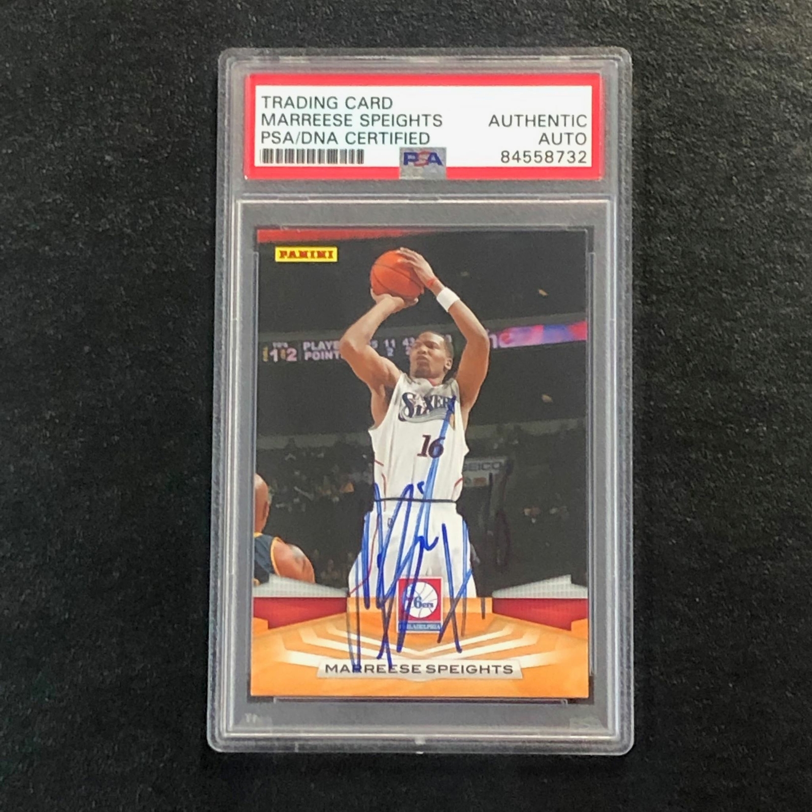 2009-10 PANINI BASKETBALL #37 MARREESE SPEIGHTS SIGNED CARD AUTO PSA SLABBED 76E COLLECTIBLE MEMORABILIA