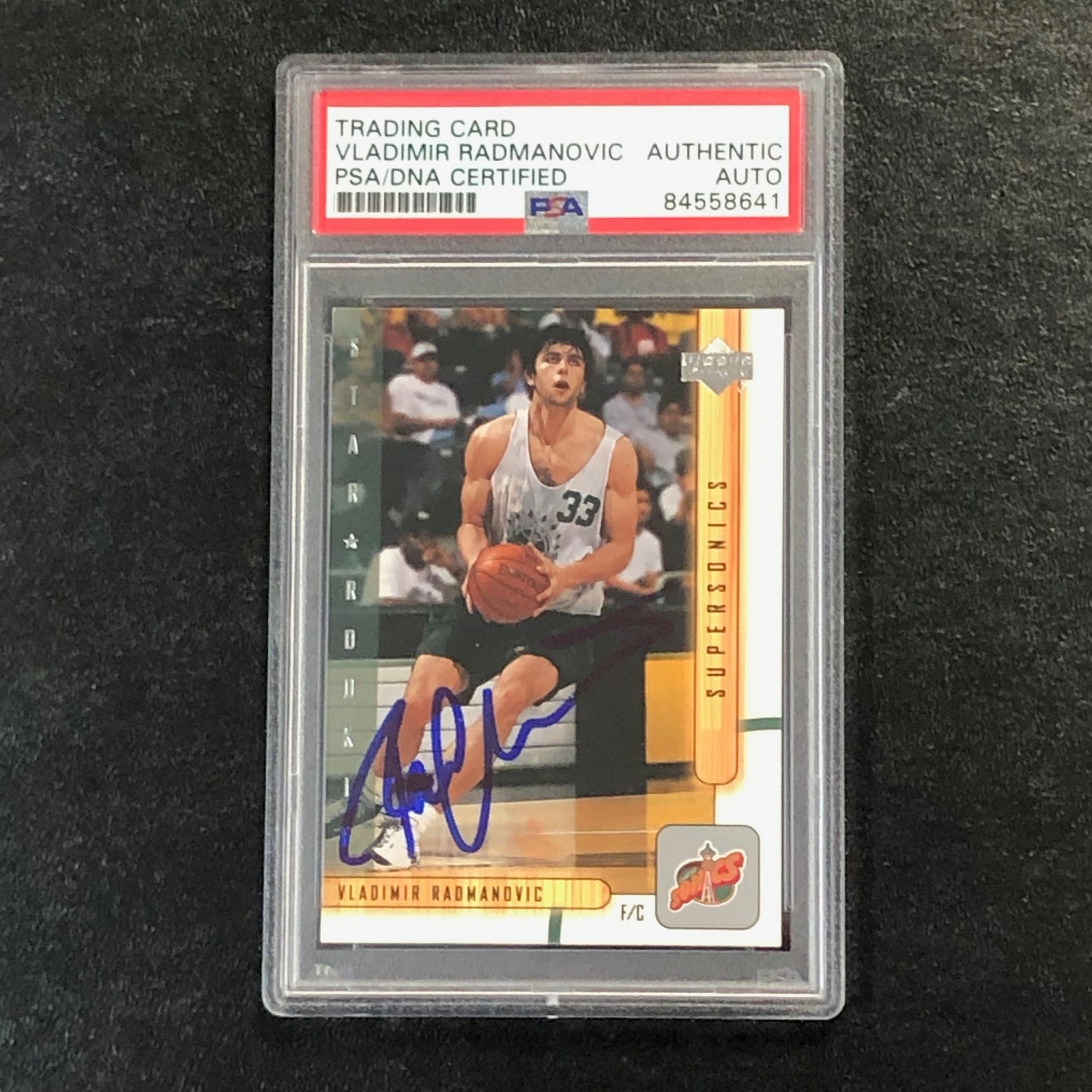 2001-02 Upper Deck #213 Vladimir Radmanovic Signed Card AUTO PSA Slabbed RC Soni
