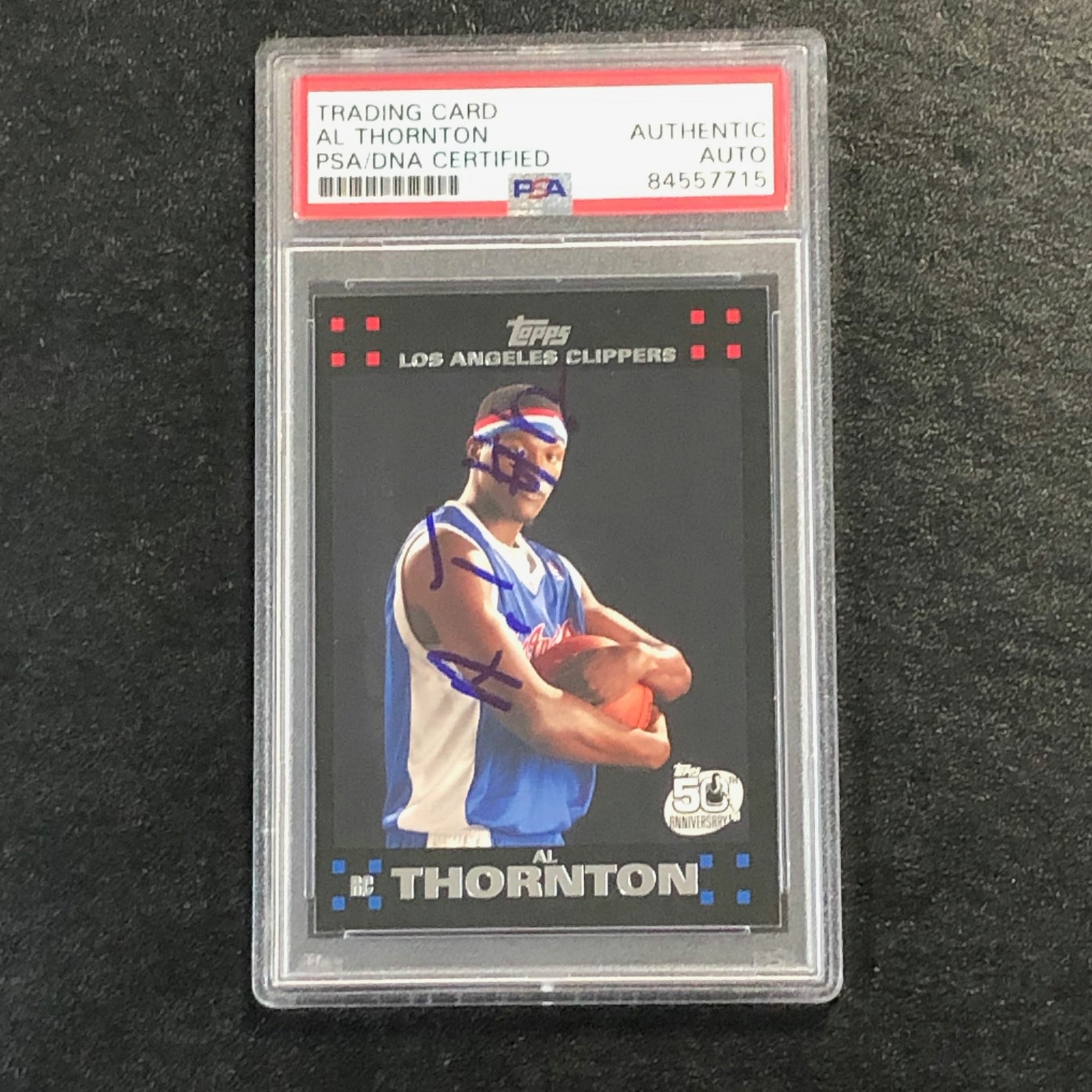2007-08 Topps #124 Al Thornton Signed Card AUTO PSA Slabbed RC Clippers
