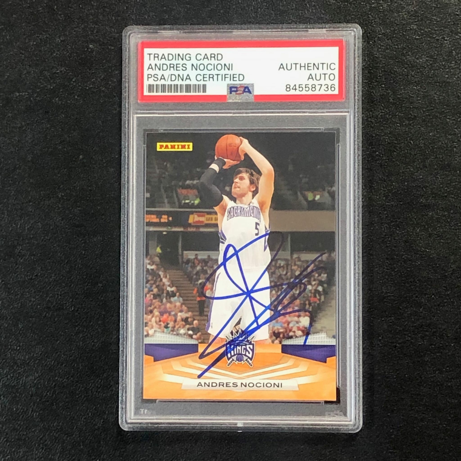 2009-10 Panini #290 Andres Nocioni Signed Card AUTO PSA Slabbed Kings
